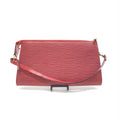 Louis Vuitton Red Leather Pochette Accessory Women's Bag (Pre-Owned)