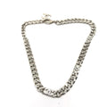 Chanel Silver Tone Curb Chain Link Women's Necklace (Pre-Owned)