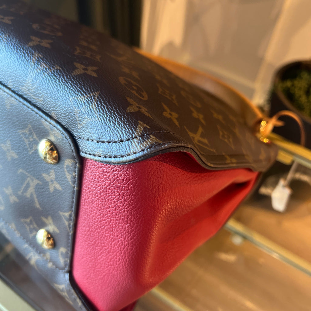 LOUIS VUITTON Gaia Cerise Monogram Canvas Hobo Bag