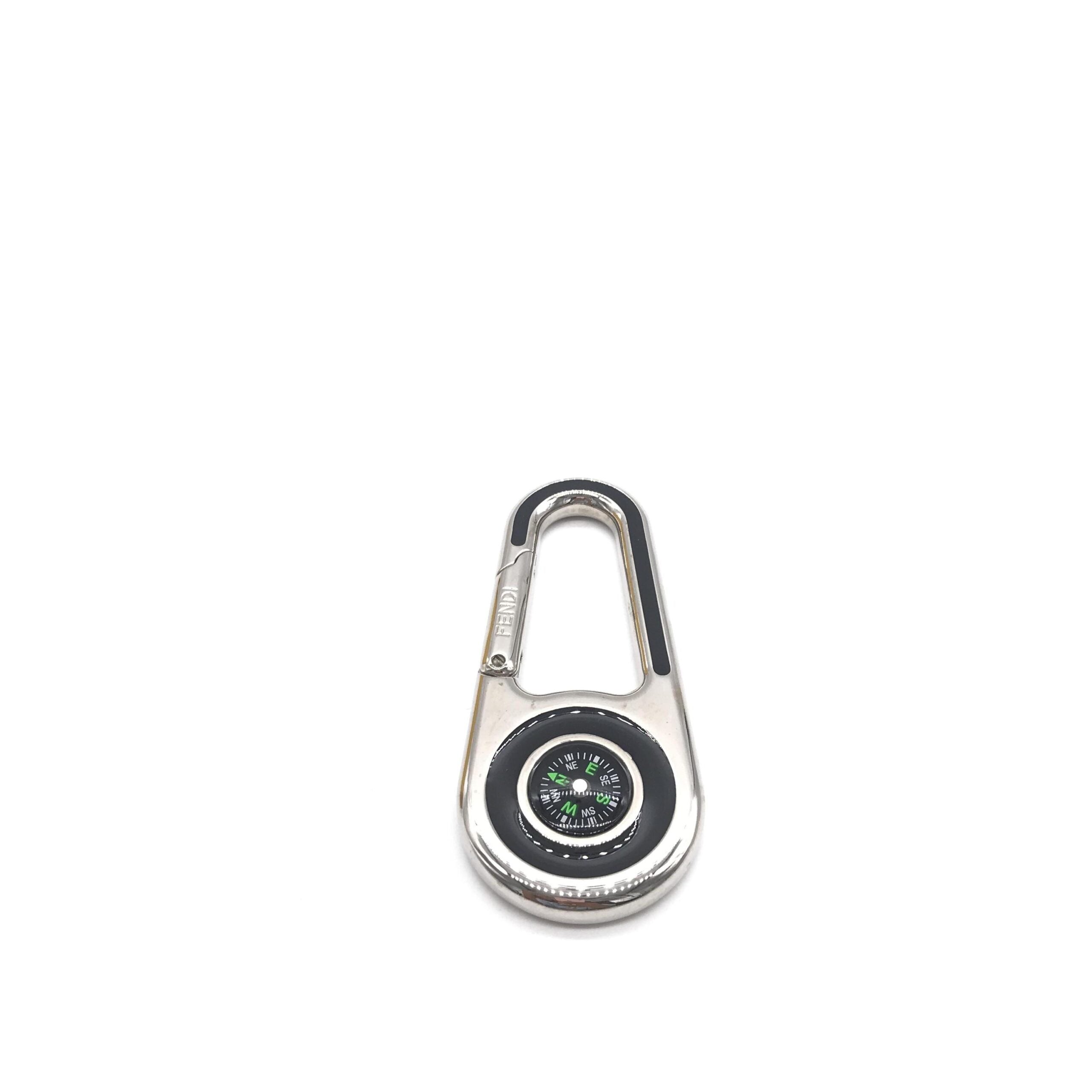Fendi Silver Metal Compass Charm  Keychain (Pre-Owned)