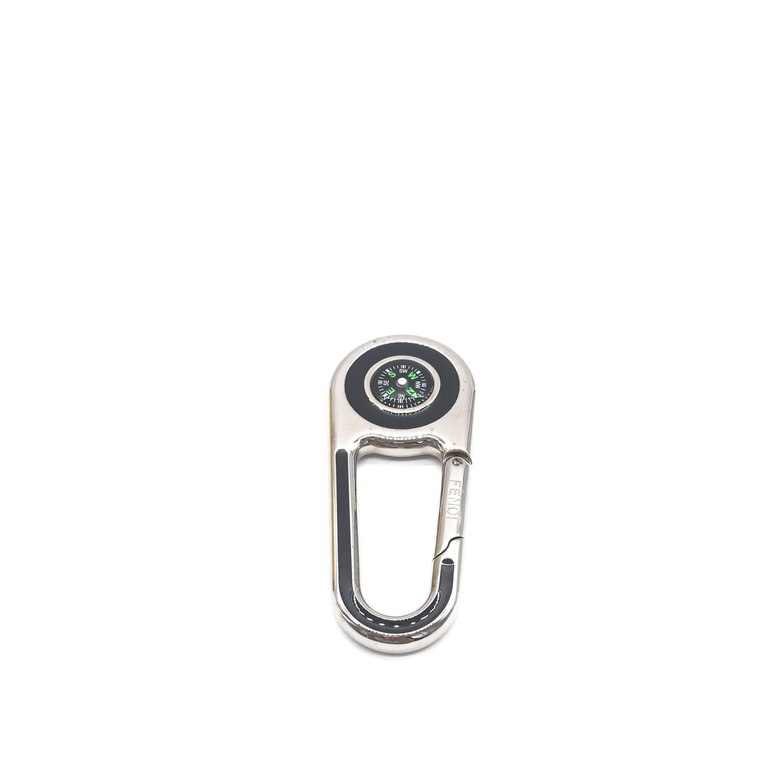 Fendi Silver Metal Compass Charm  Keychain (Pre-Owned)