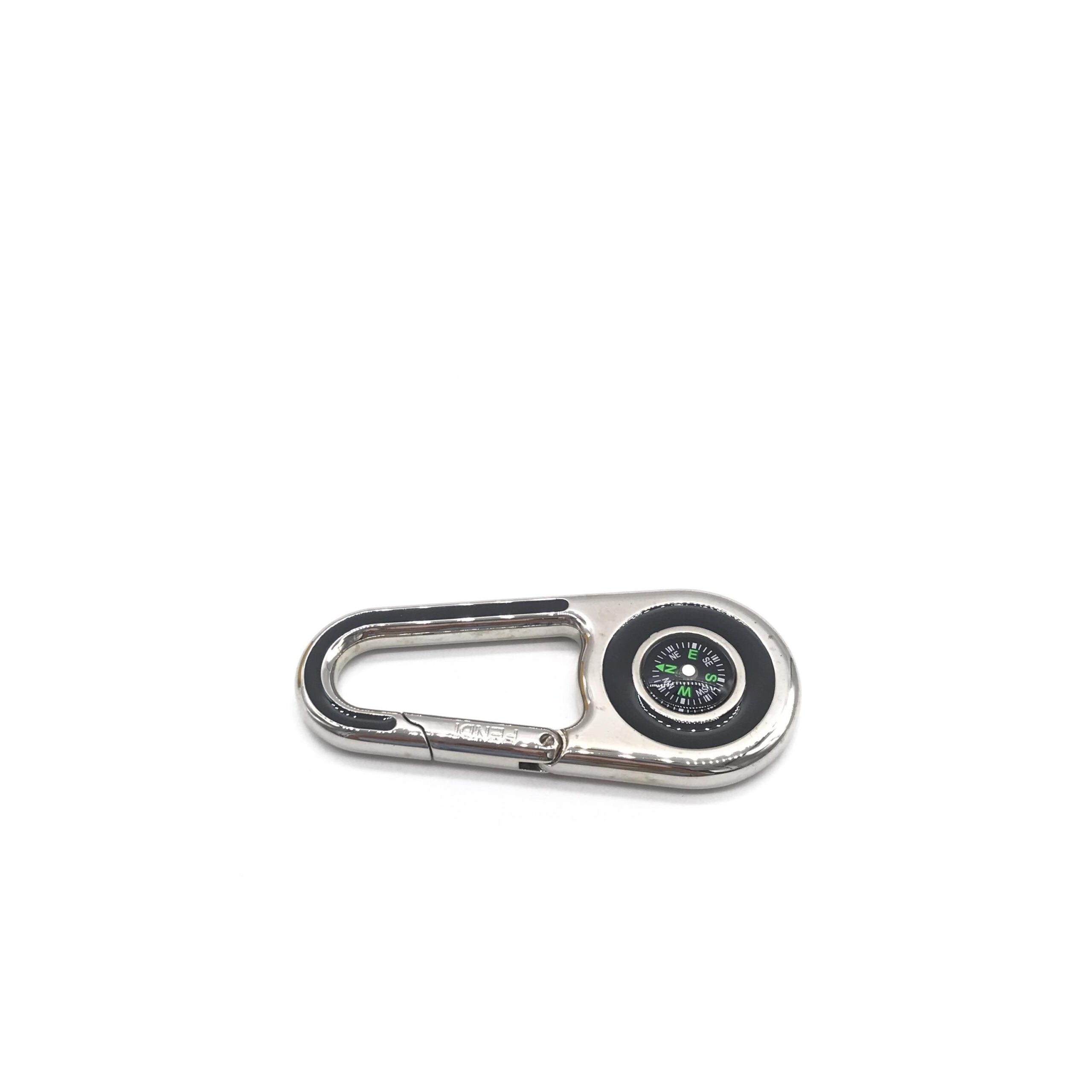Fendi Silver Metal Compass Charm  Keychain (Pre-Owned)