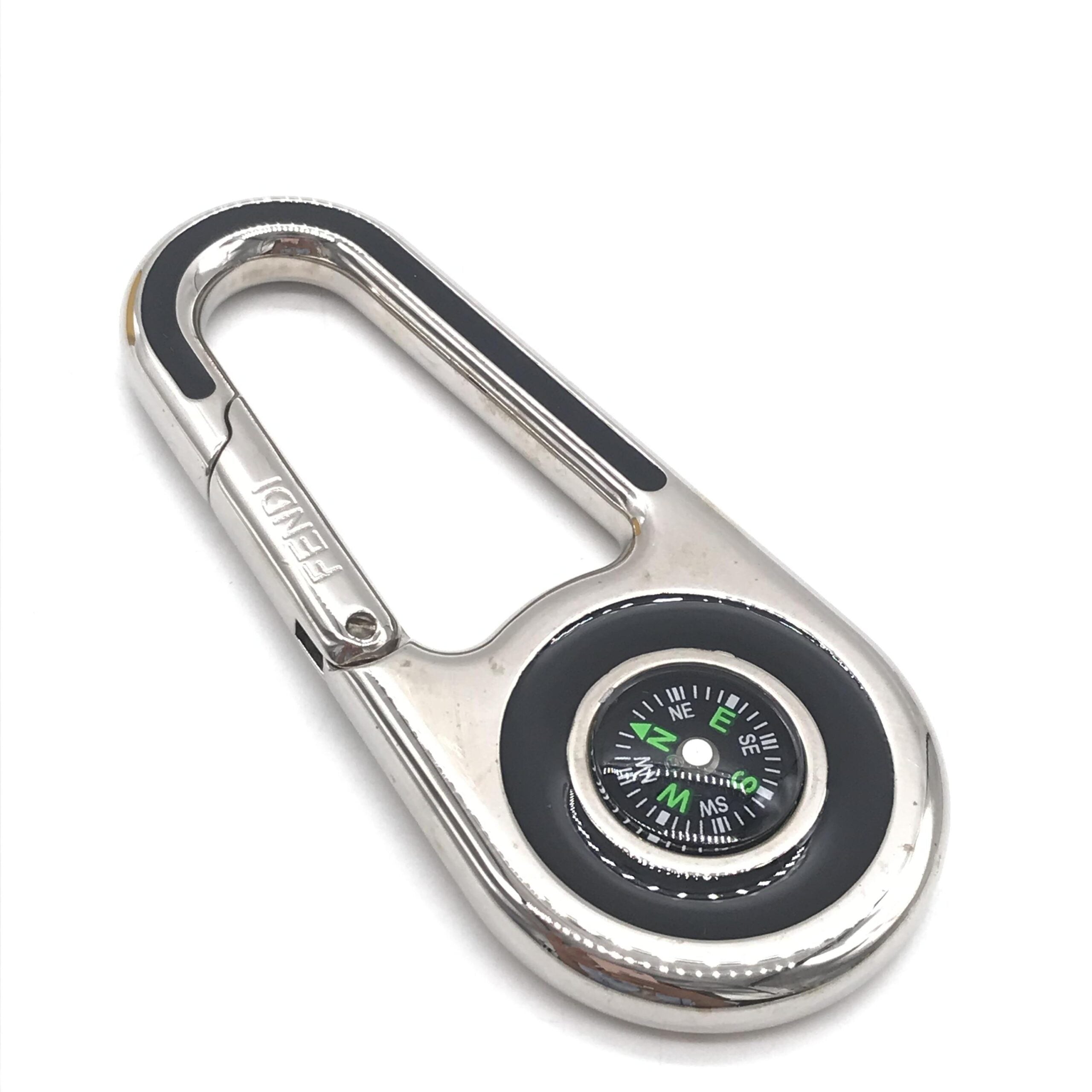 Fendi Silver Metal Compass Charm  Keychain (Pre-Owned)