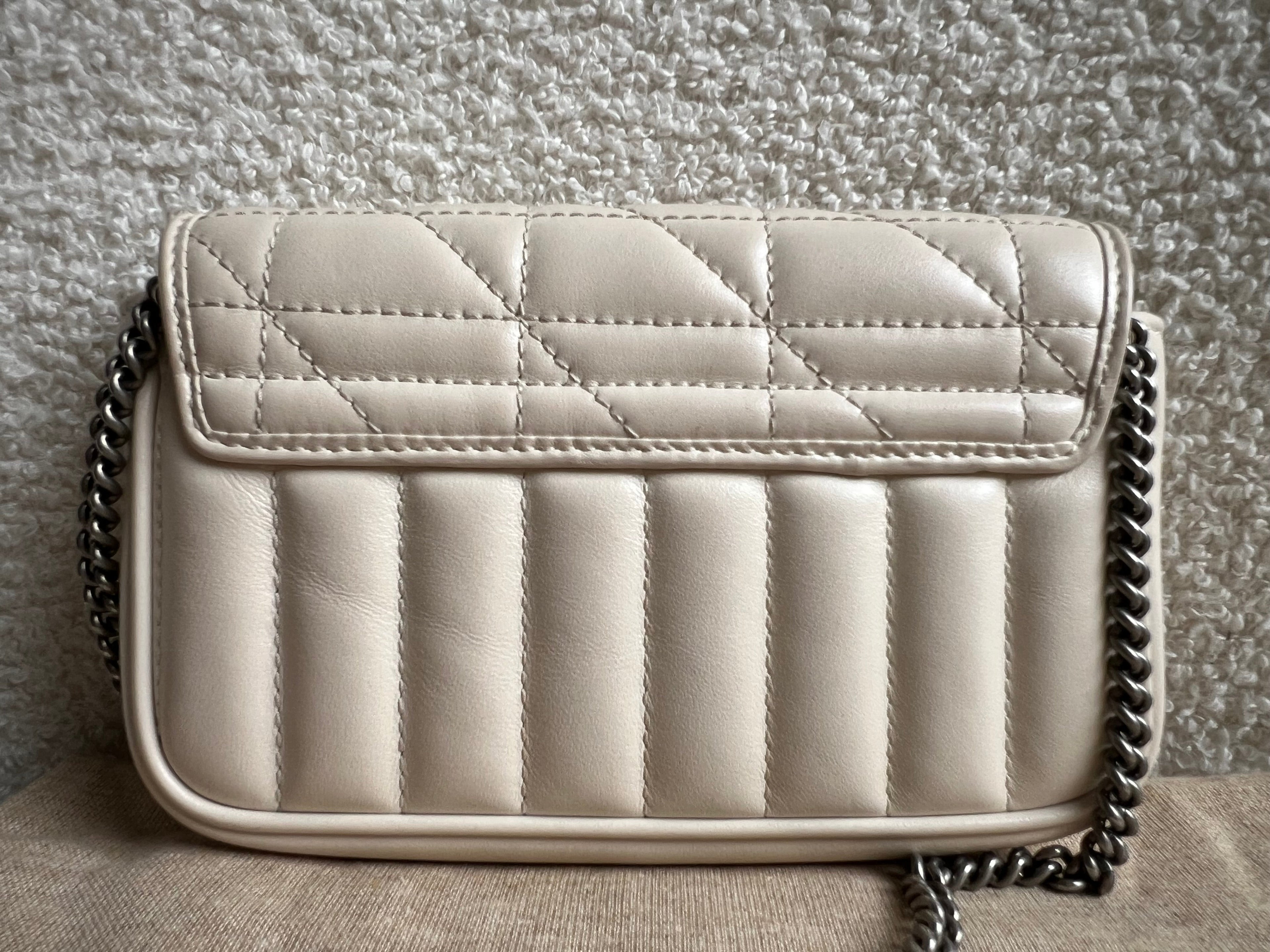 Gucci GG Cream Marmont Super Mini Aria Shoulder Bag (RRP £985)
