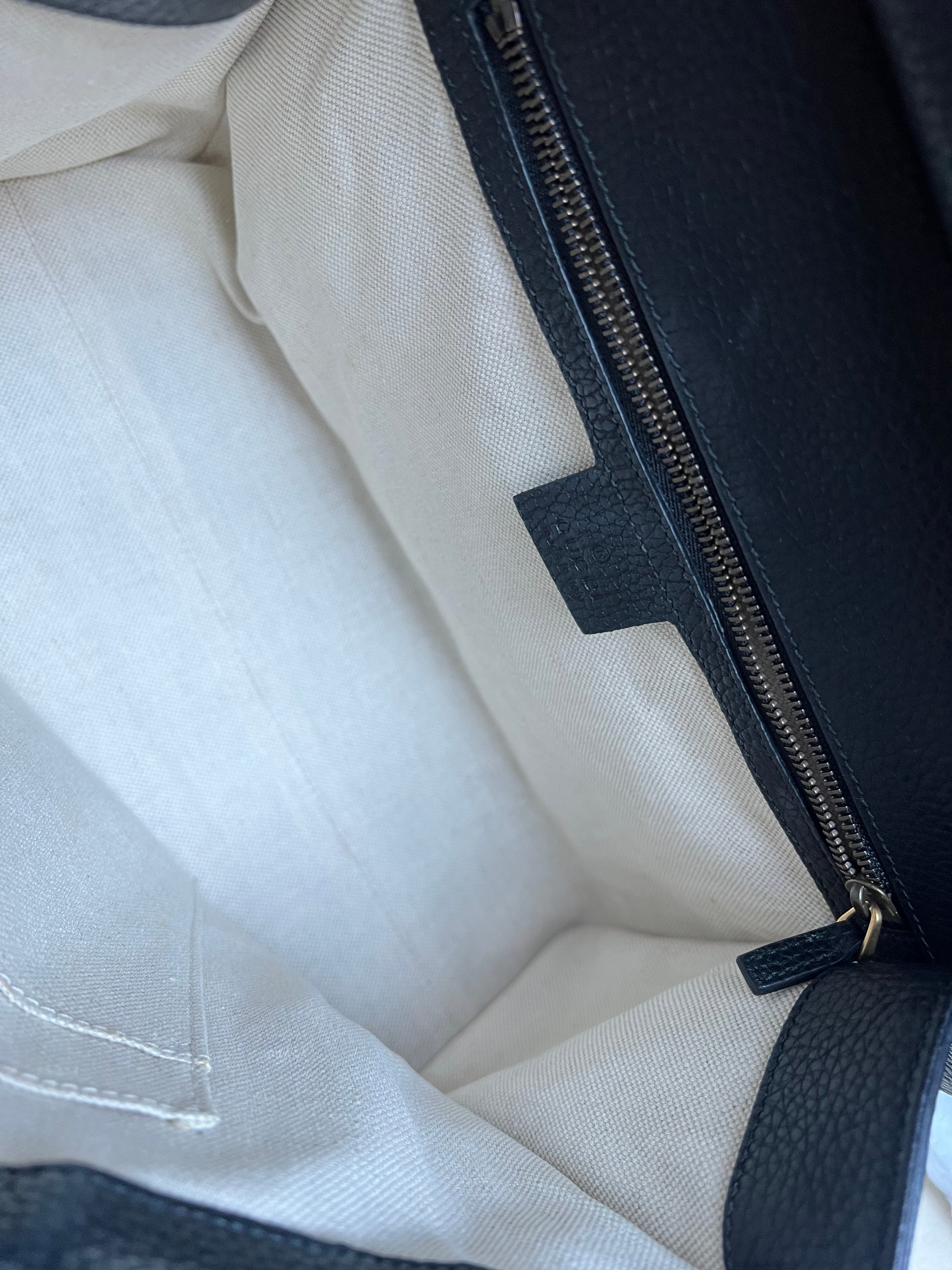Gucci GG Black Medium Marmont Top Handle Bag