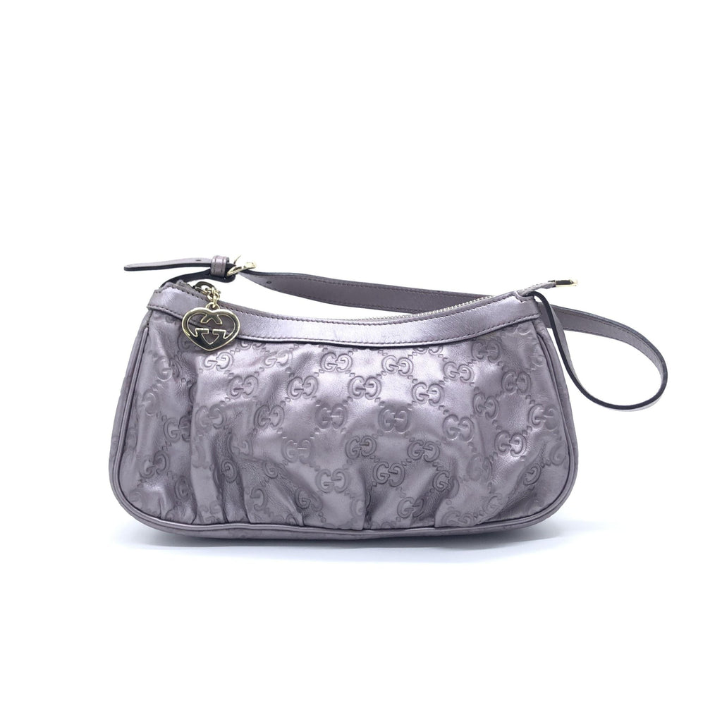Gucci Metallic Guccissima Lovely Shoulder Women's Bag (Pre-Owned)