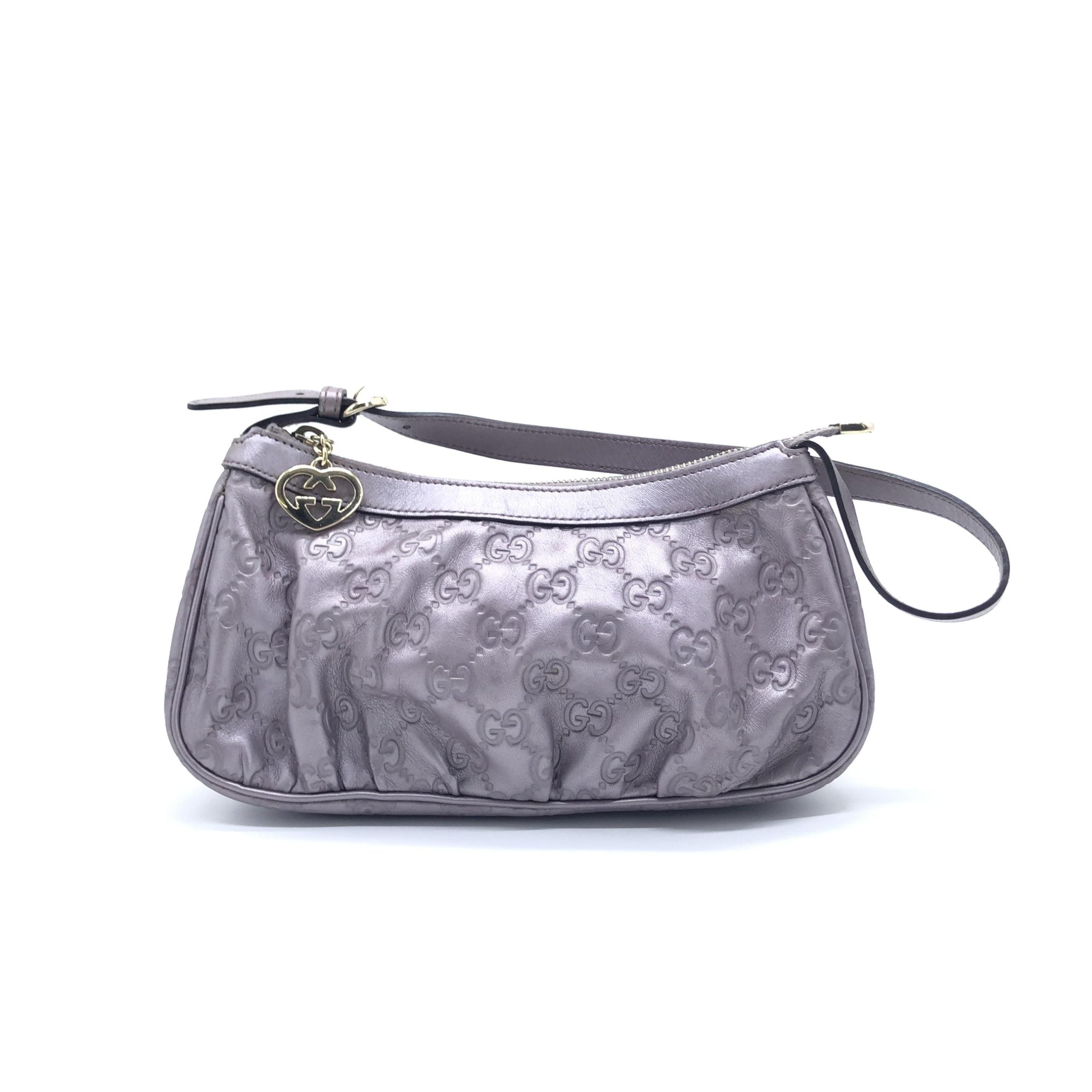 Gucci Metallic Guccissima Lovely Shoulder Women's Bag (Pre-Owned)