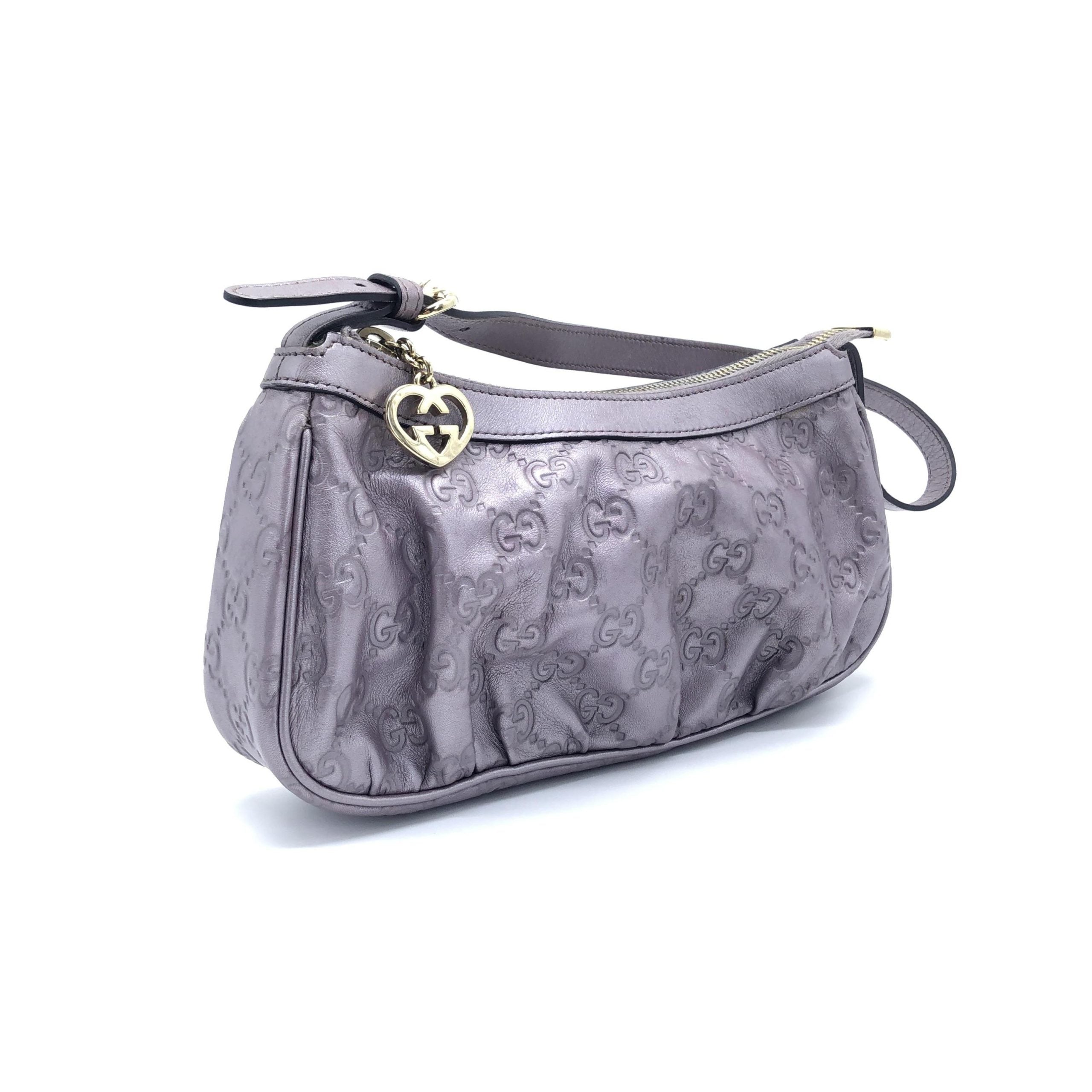 Gucci Metallic Guccissima Lovely Shoulder Women's Bag (Pre-Owned)