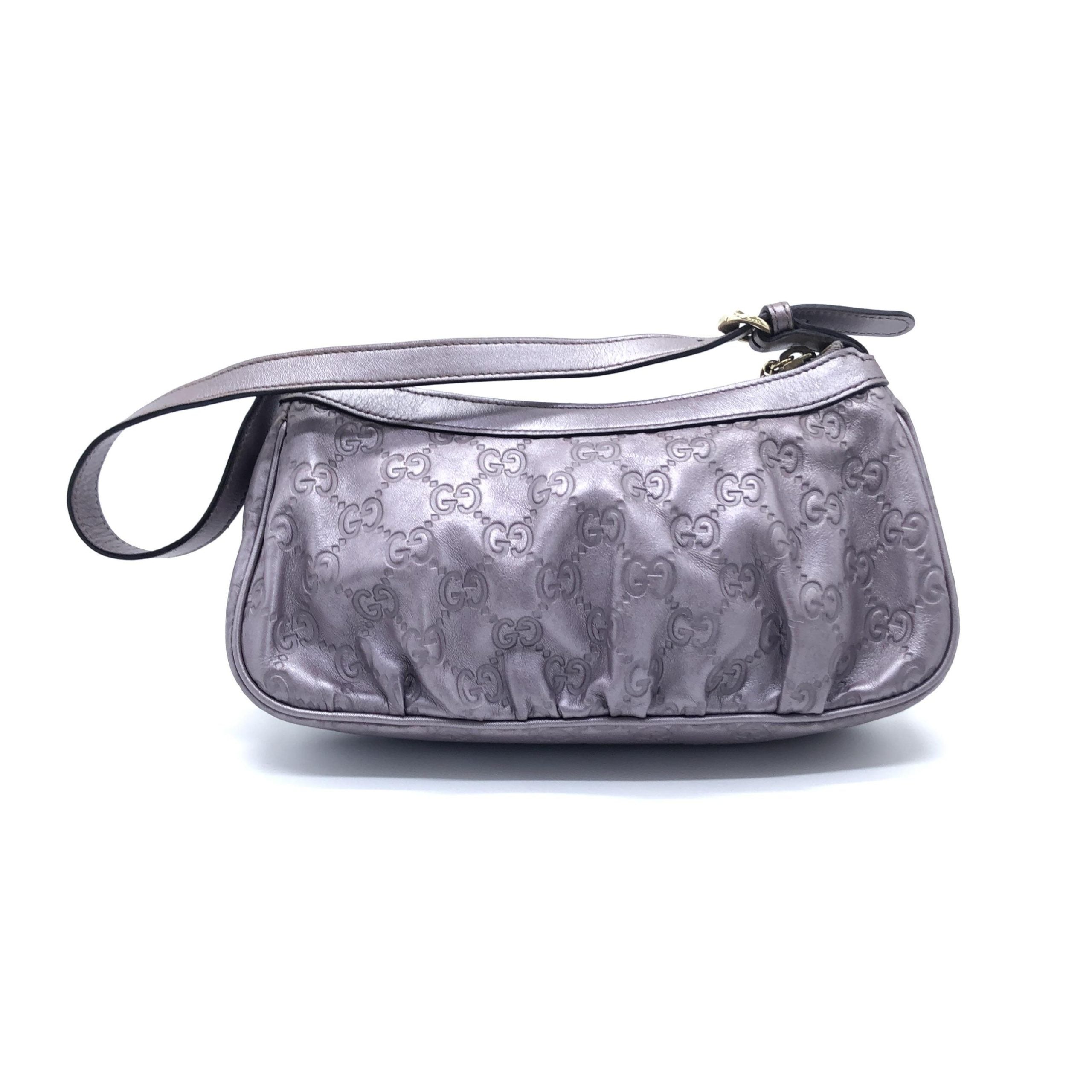 Gucci Metallic Guccissima Lovely Shoulder Women's Bag (Pre-Owned)