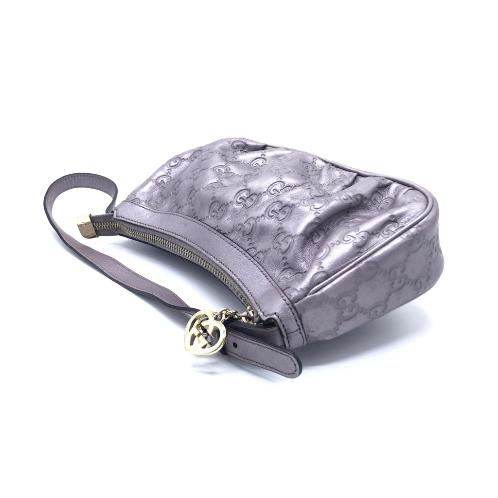 Gucci Metallic Guccissima Lovely Shoulder Women's Bag (Pre-Owned)
