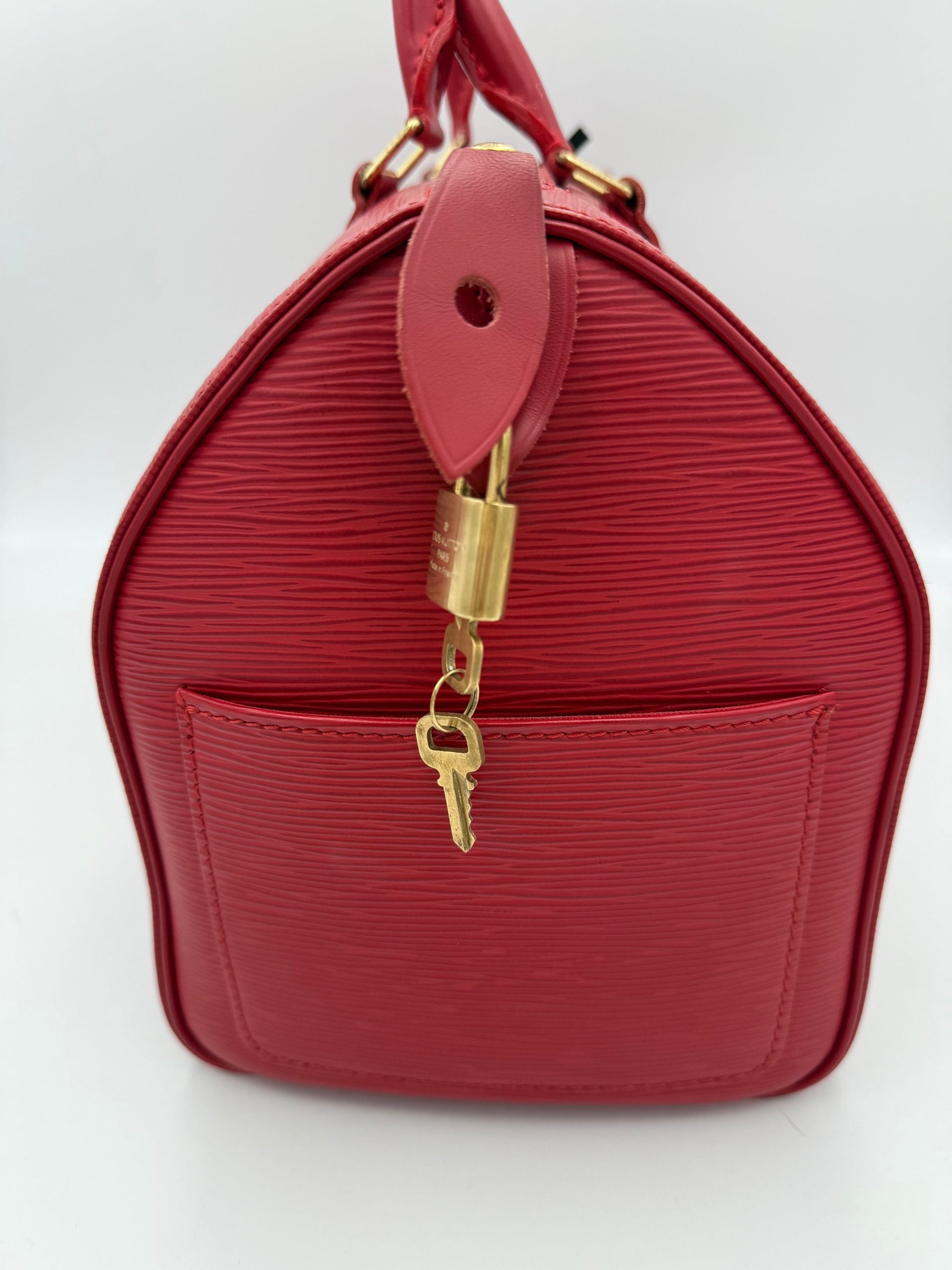 Louis Vuitton LOUIS VUITTON Speedy 35 EPI Red Women's Handbag (Pre-Owned)