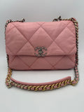 Chanel CHANEL 19 Medium Pink Women's Handbag (Pre-Owned)