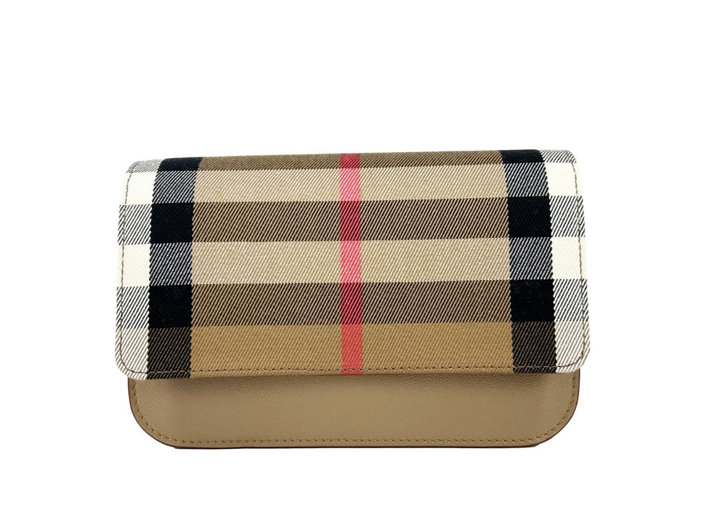 Burberry Burberry Small Leather Madison Crossbody Check Women's Bag