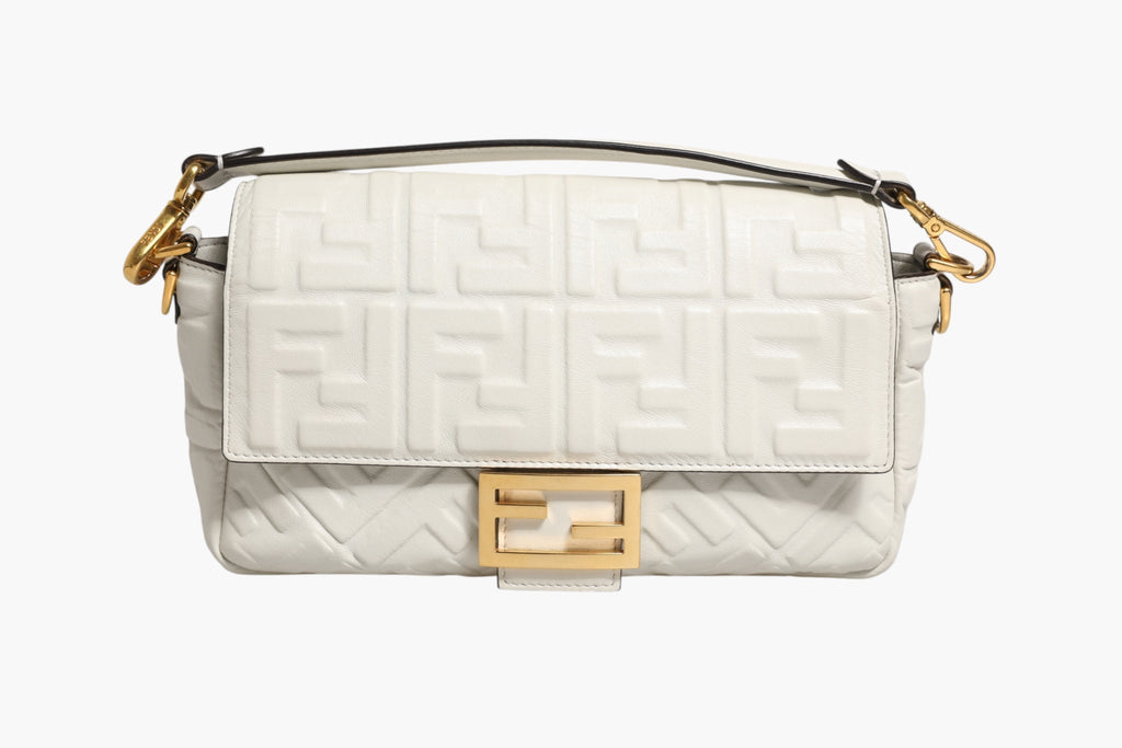 Fendi FF Embossed Women'suette Nappa Leather Women's Bag (Pre-Owned)