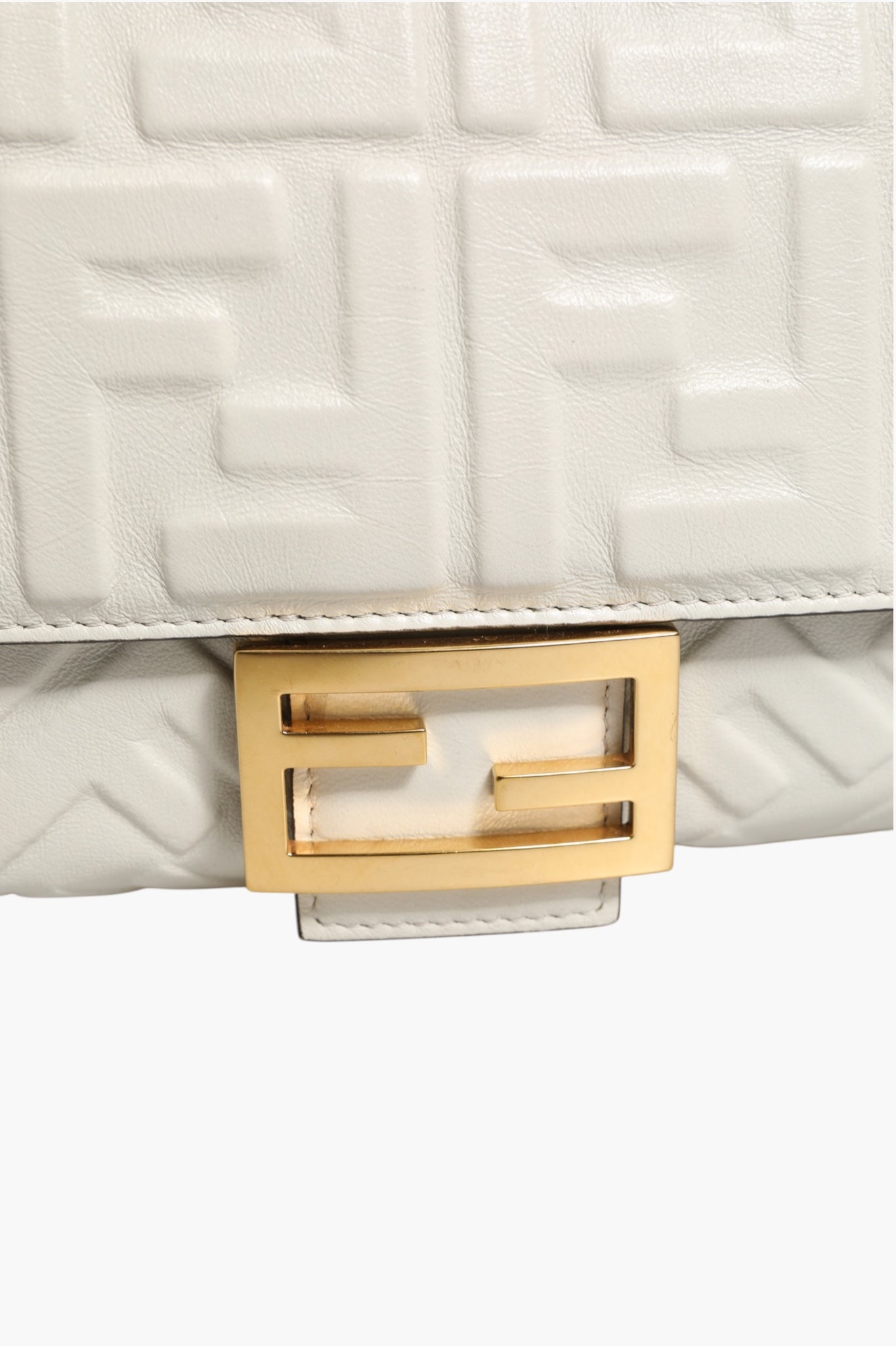 Fendi FF Embossed Women'suette Nappa Leather Women's Bag (Pre-Owned)