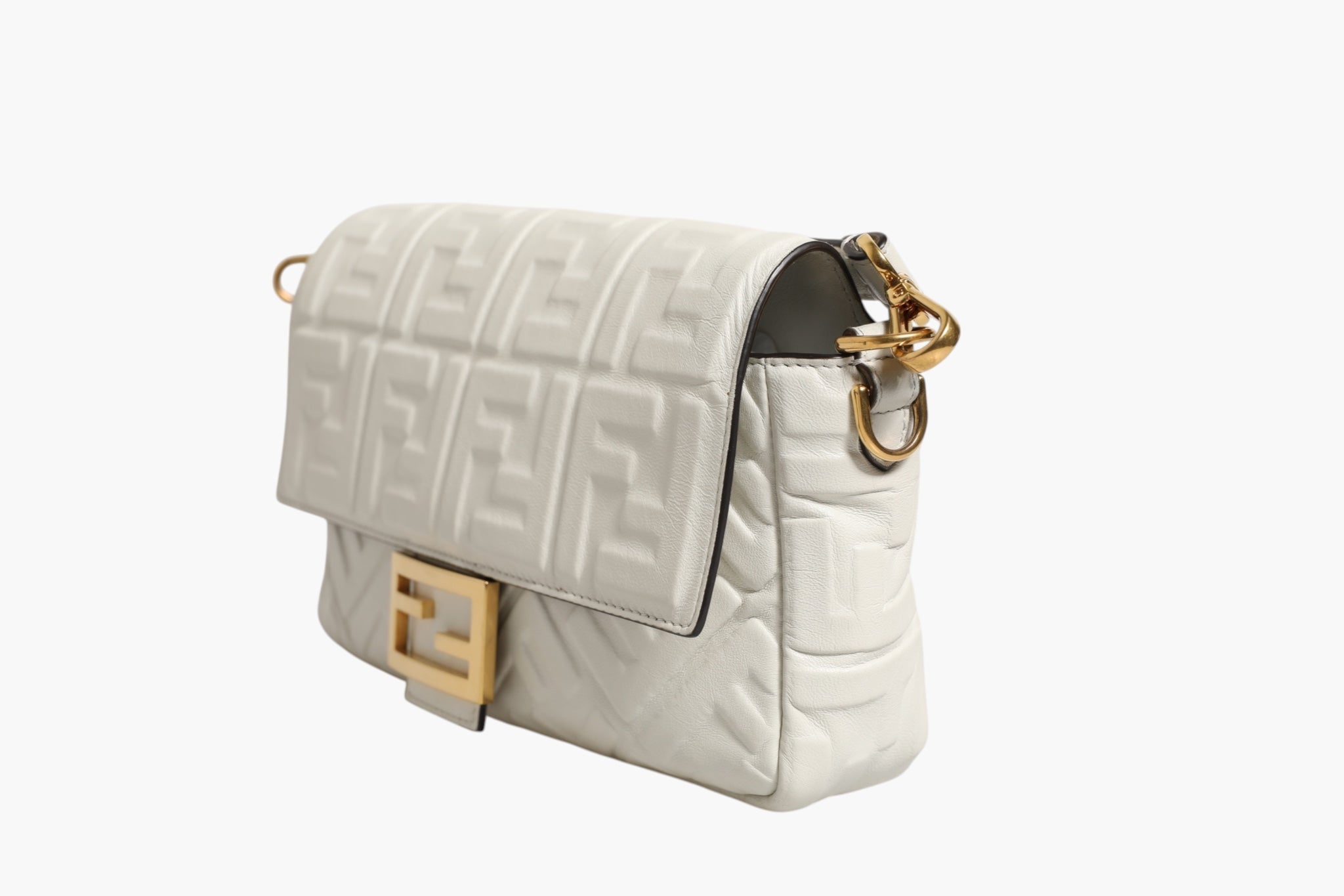 Fendi FF Embossed Women'suette Nappa Leather Women's Bag (Pre-Owned)