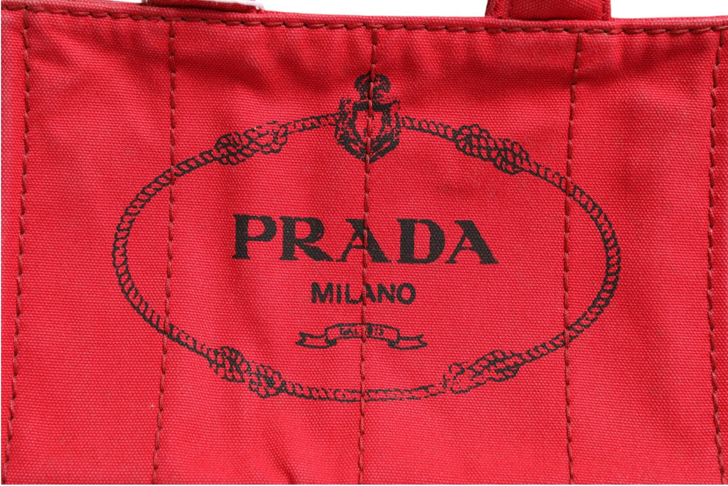 Prada Canapa Mini Canvas Women's Tote (Pre-Owned)