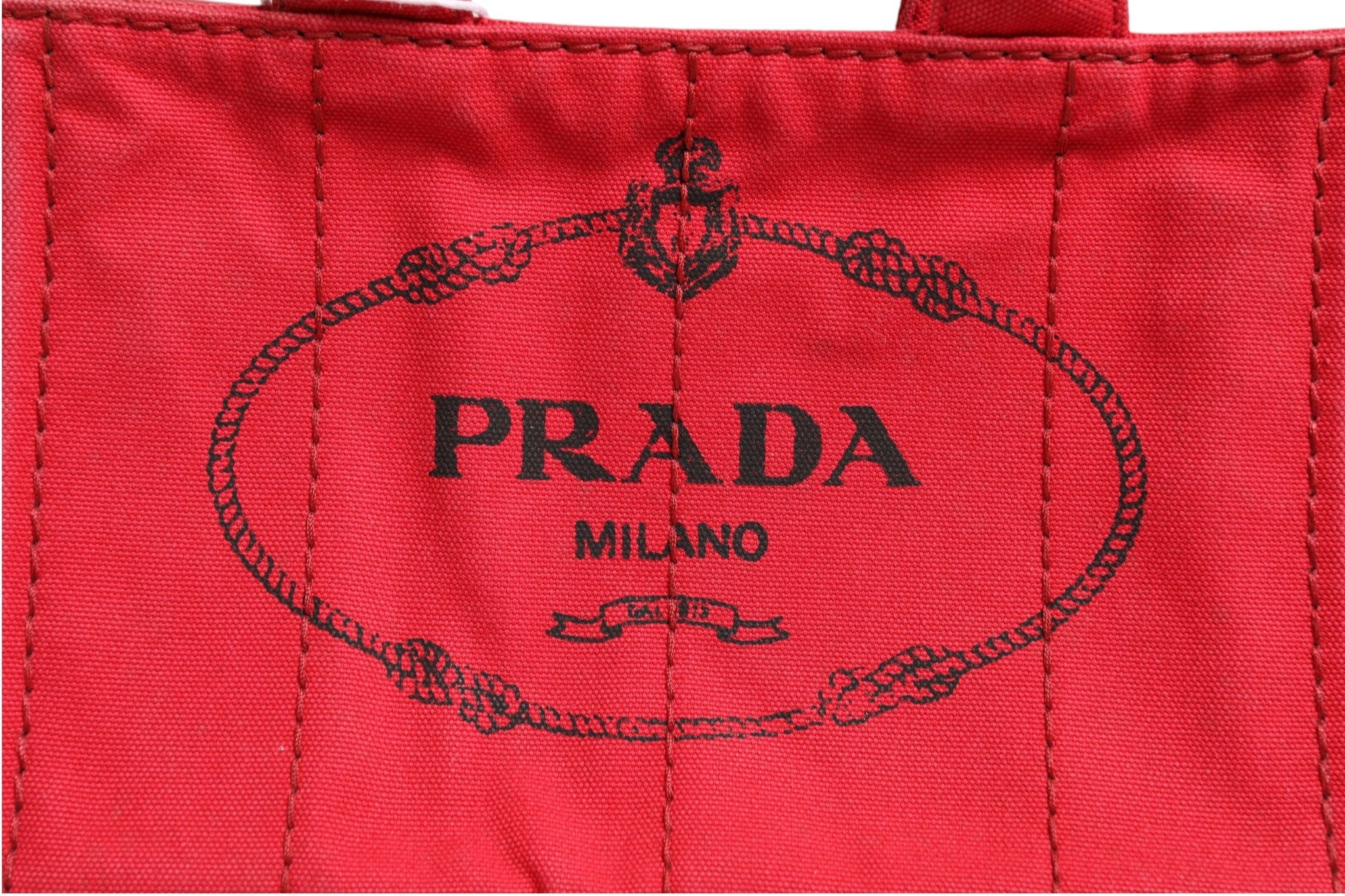 Prada Canapa Mini Canvas Women's Tote (Pre-Owned)