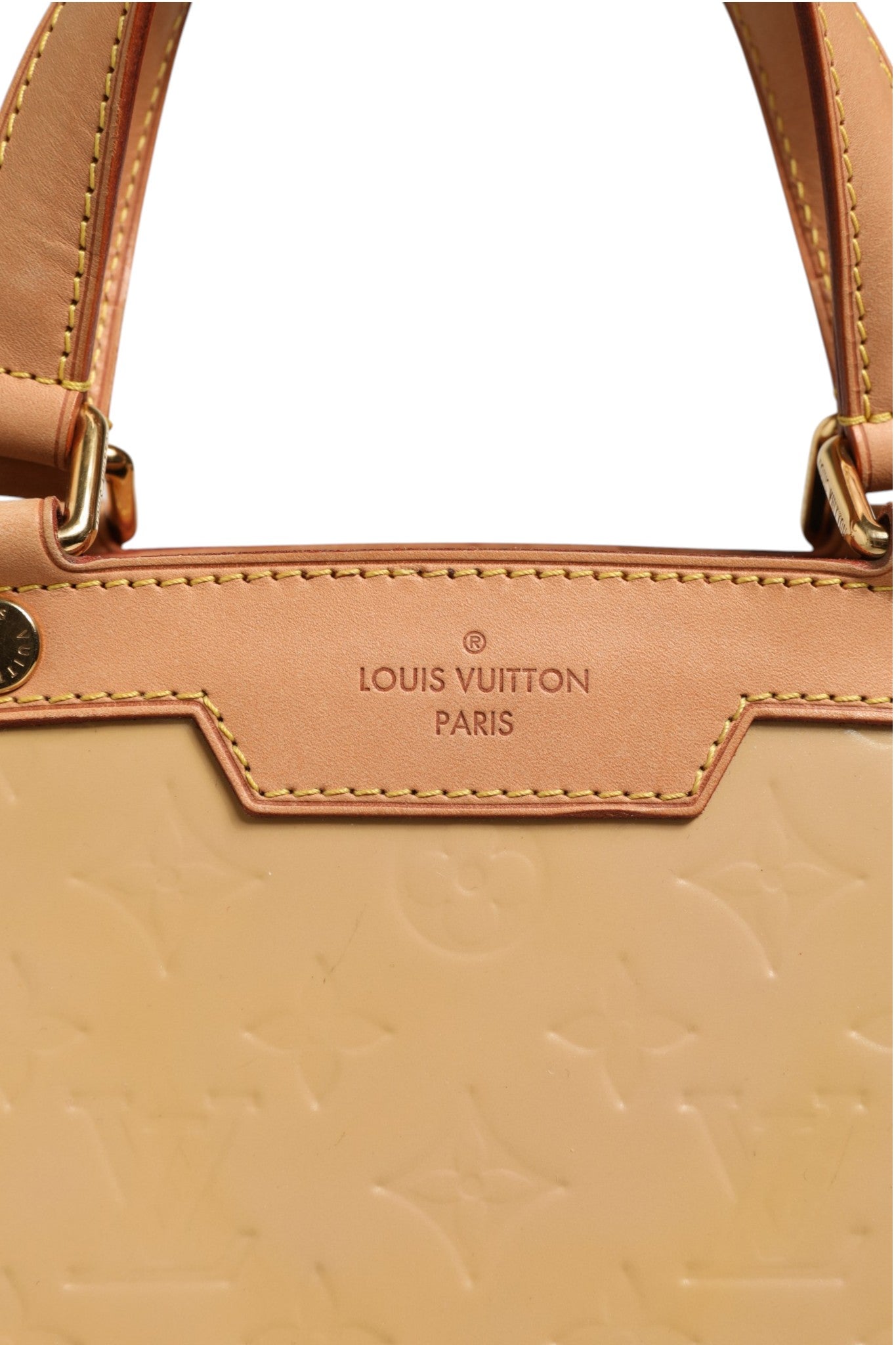 Louis Vuitton Monogram Vernis Brea MM Beige Women's Poudre (Pre-Owned)