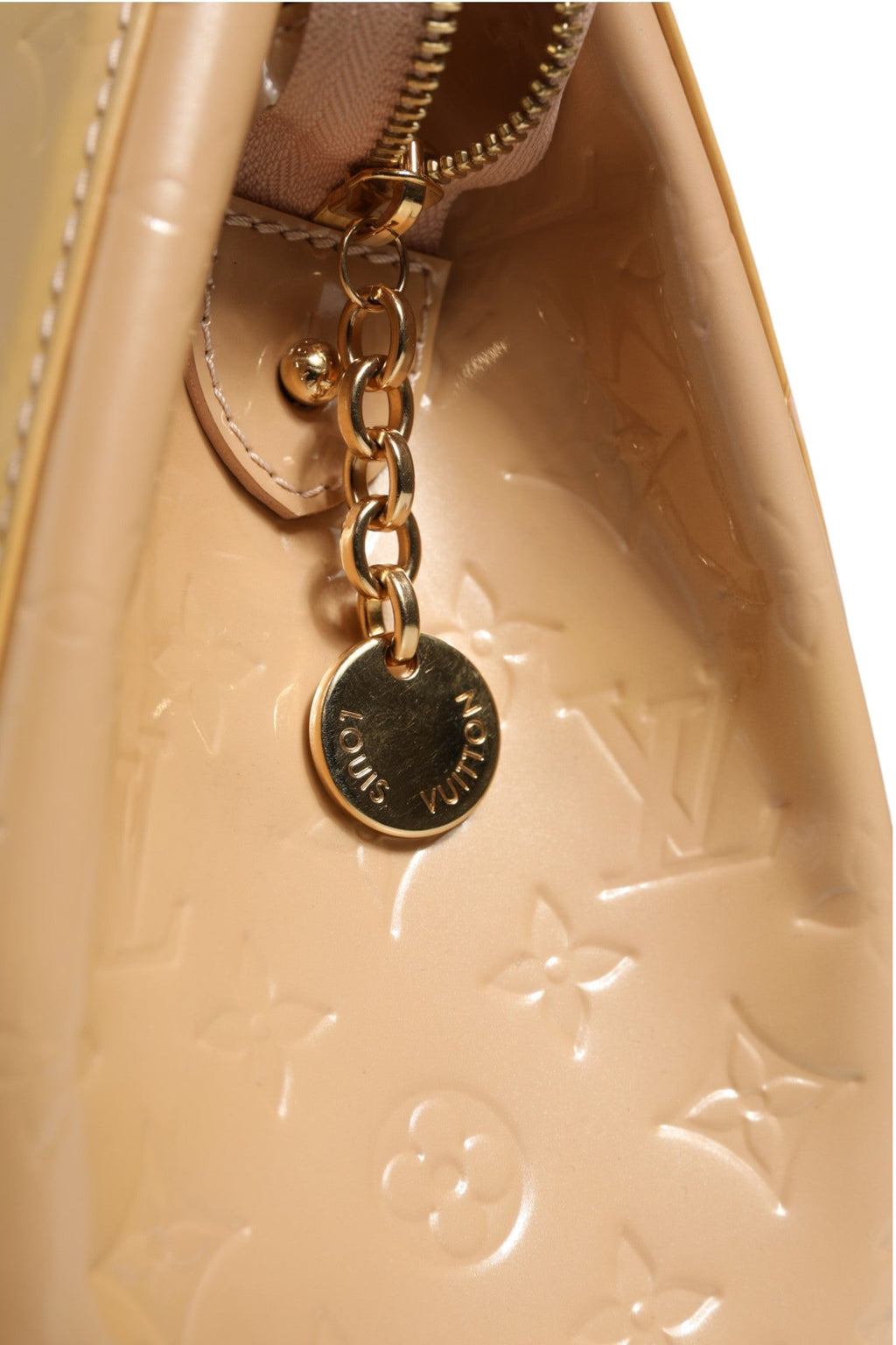 Louis Vuitton Monogram Vernis Brea MM Beige Women's Poudre (Pre-Owned)