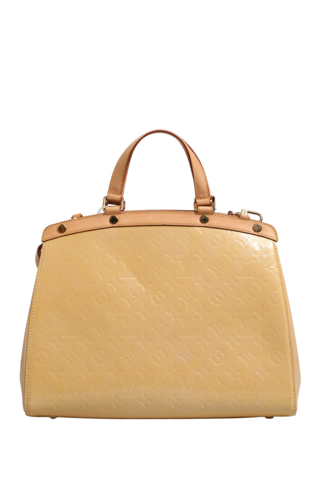 Louis Vuitton Monogram Vernis Brea MM Beige Women's Poudre (Pre-Owned)