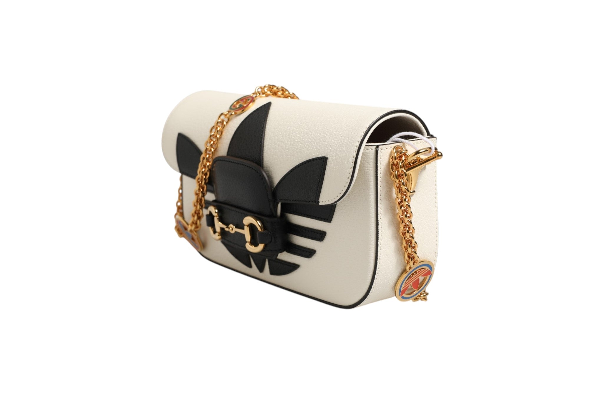 Gucci Gucci x Adidas Horsebit 1955 Shoulder Bag Women's Black/White (Pre-Owned)