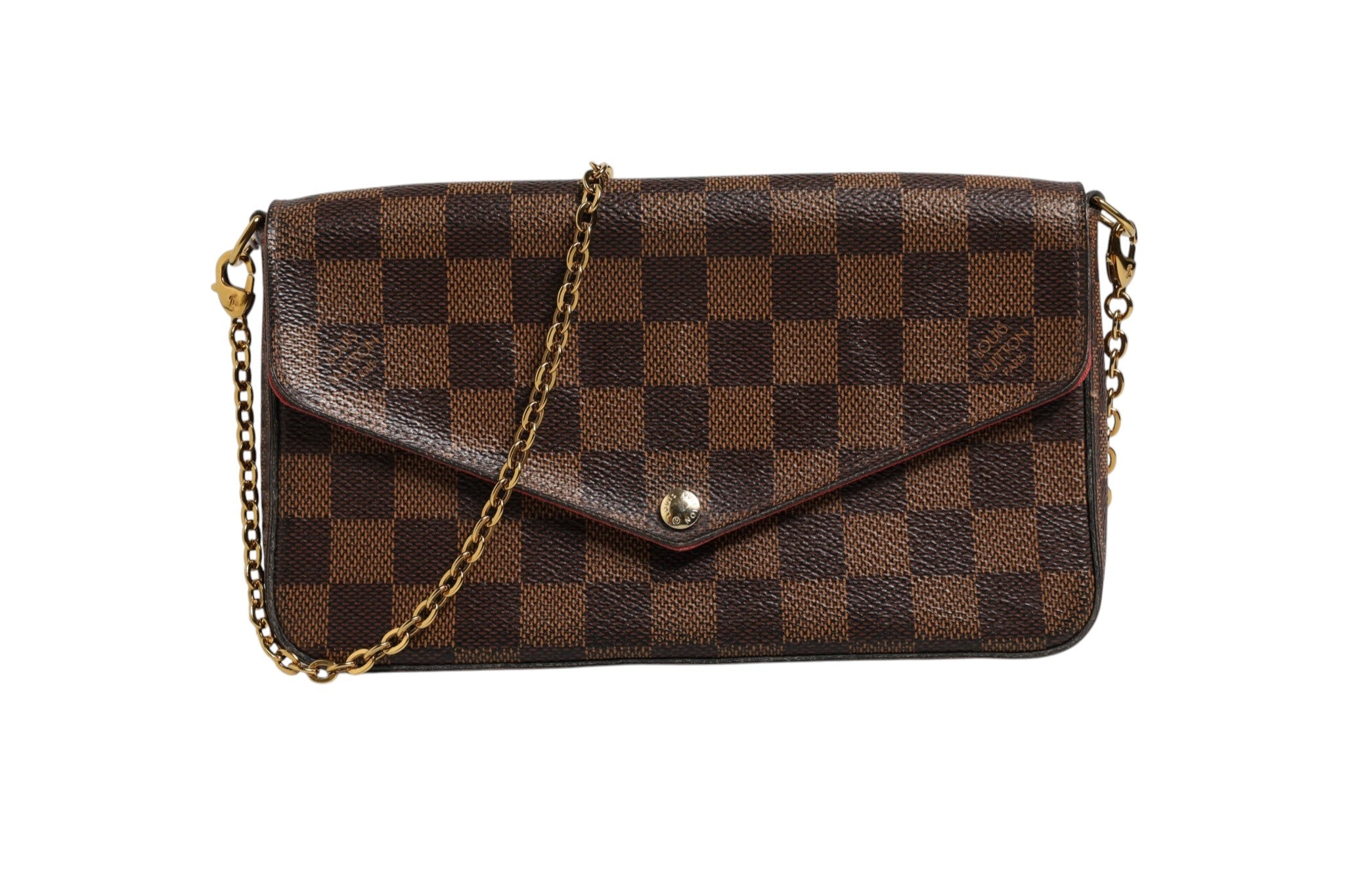Louis Vuitton Damier Ebene Pochette Felice Chain Women's Wallet (Pre-Owned)
