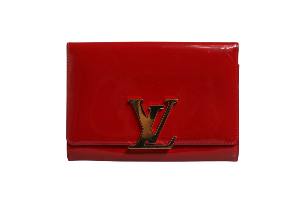 Louis Vuitton Louise PM Red Patent Leather Wallet On Women's Chain (Pre-Owned)