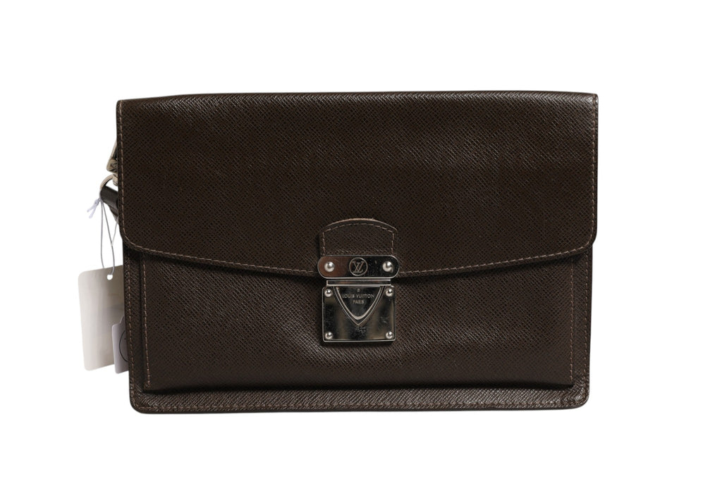 Louis Vuitton Belaia Clutch Taiga Women's Leather (Pre-Owned)
