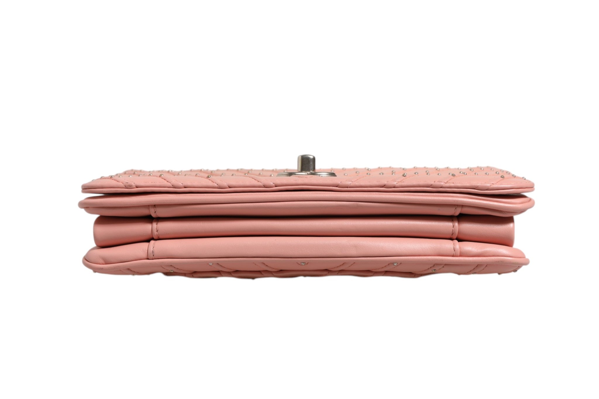 Chanel Small Classic Double Flap Bag Light Pink Women's Chevron (Pre-Owned)