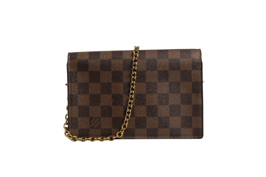 Louis Vuitton Damier Ebene Vavin Chain Women's Wallet (Pre-Owned)