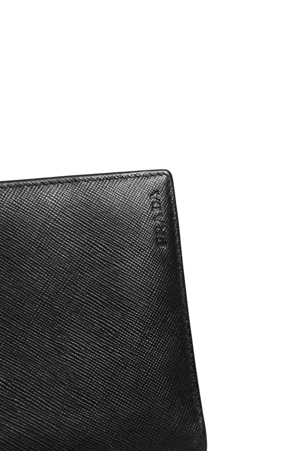 Prada Saffiano Leather Slim Card Holder Men's Wallet (Pre-Owned)