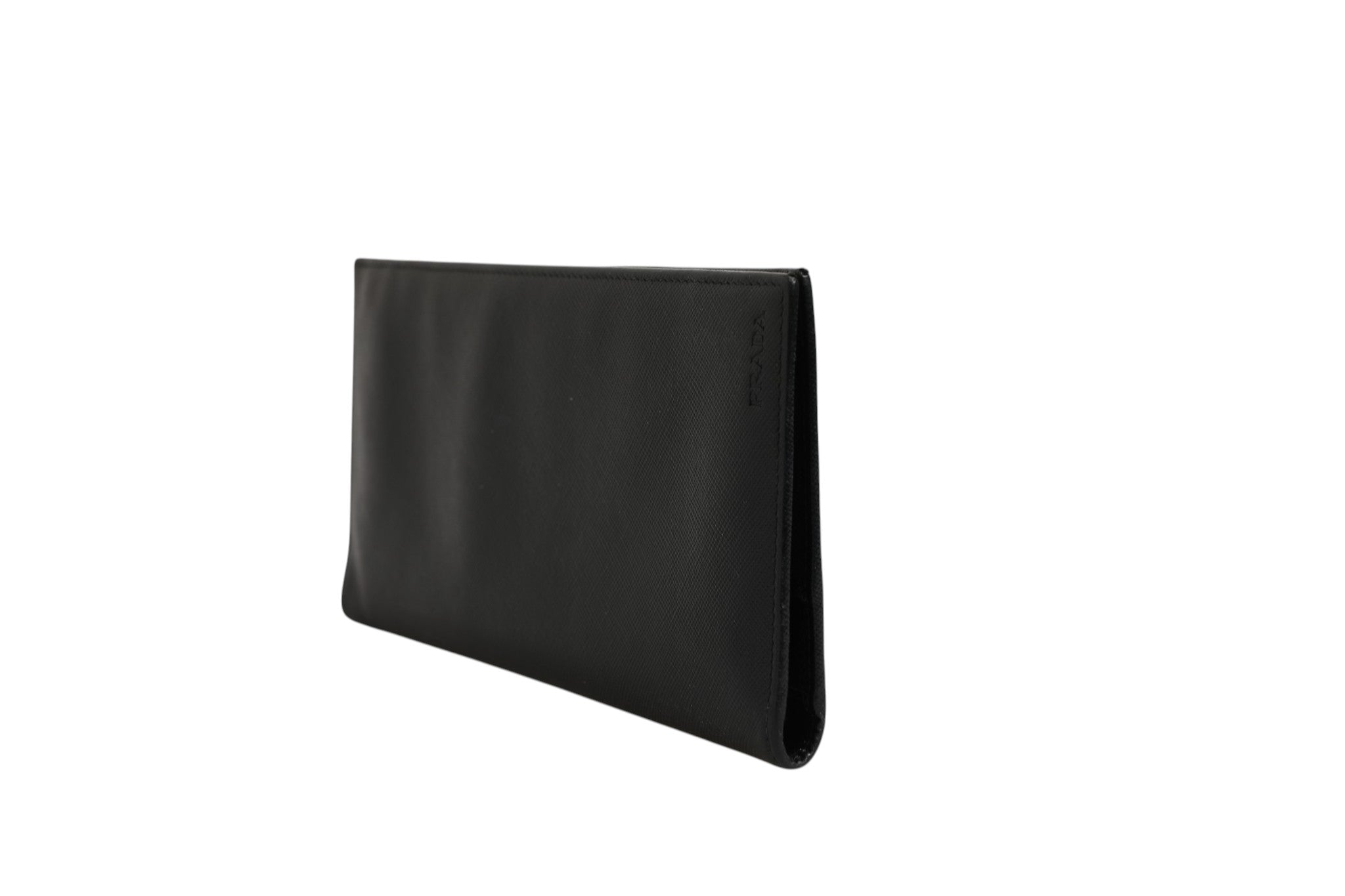 Prada Saffiano Leather Slim Card Holder Men's Wallet (Pre-Owned)
