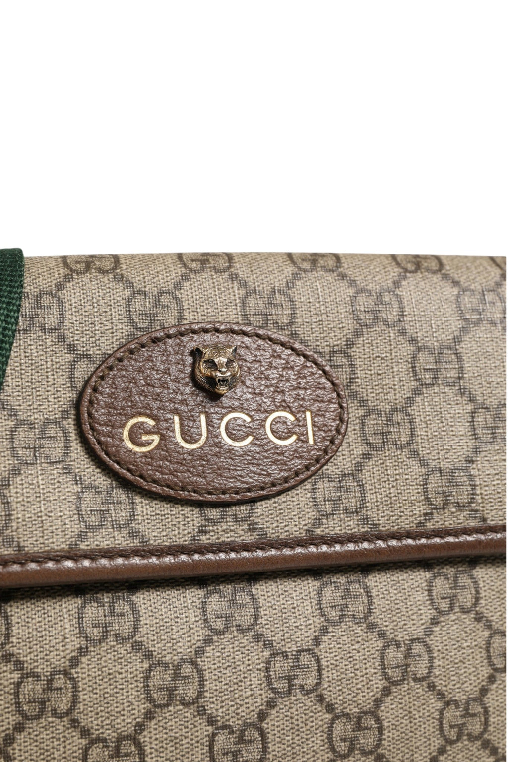 Gucci Supreme Monogram Neo Vintage Web Belt Bag Women's Brown (Pre-Owned)