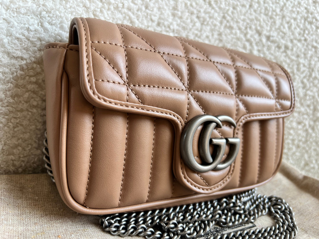 Gucci GG Beige Marmont Super Mini Aria Shoulder Bag (RRP £985)