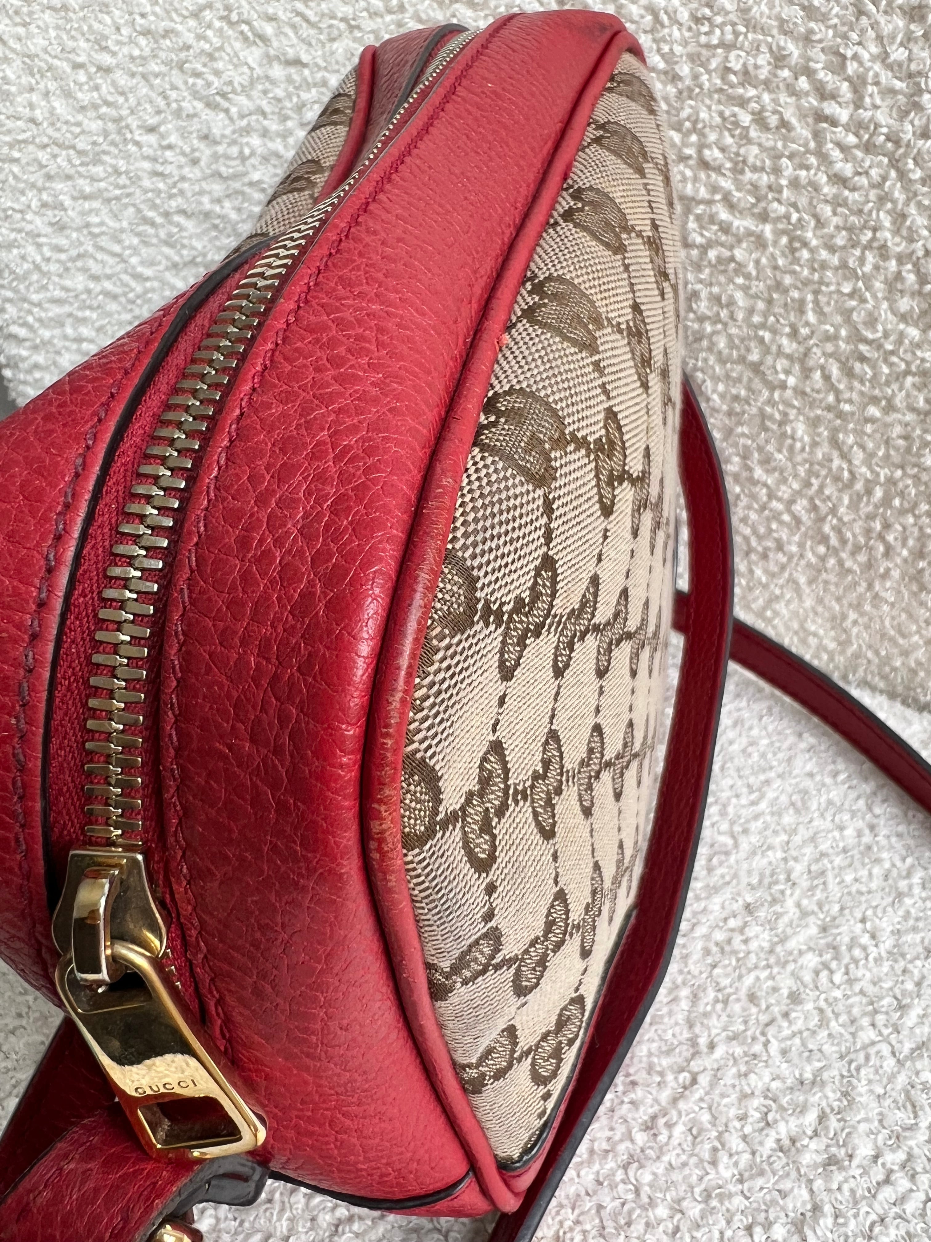 Gucci Bree GG Canvas Red Small Messenger Bag
