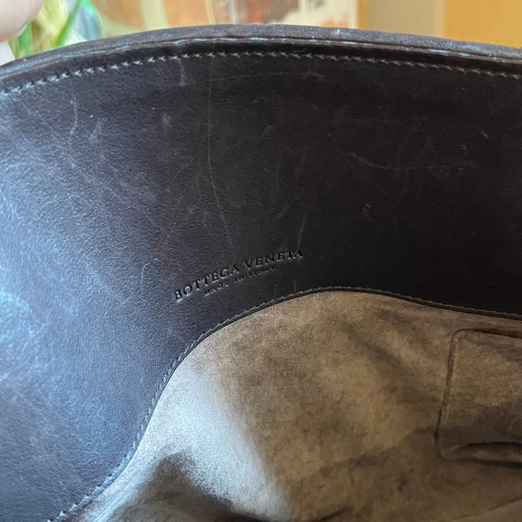 BOTTEGA VENETA Brown Mixed Leather Intrecciato Tote Bag