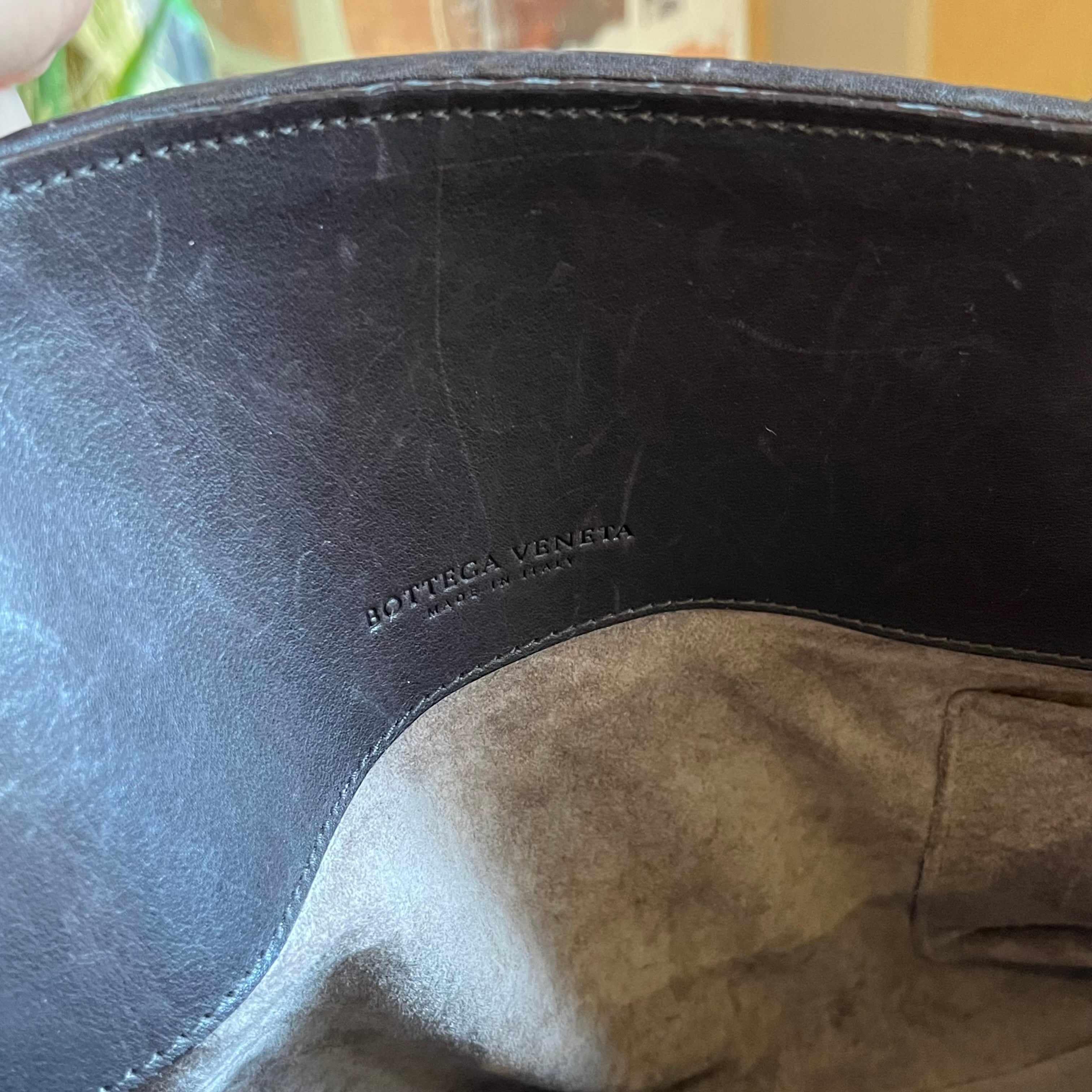 BOTTEGA VENETA Brown Mixed Leather Intrecciato Tote Bag