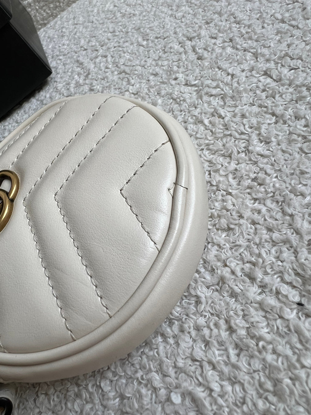 Gucci White GG Marmont Coin Pouch on Strap (RRP £395)