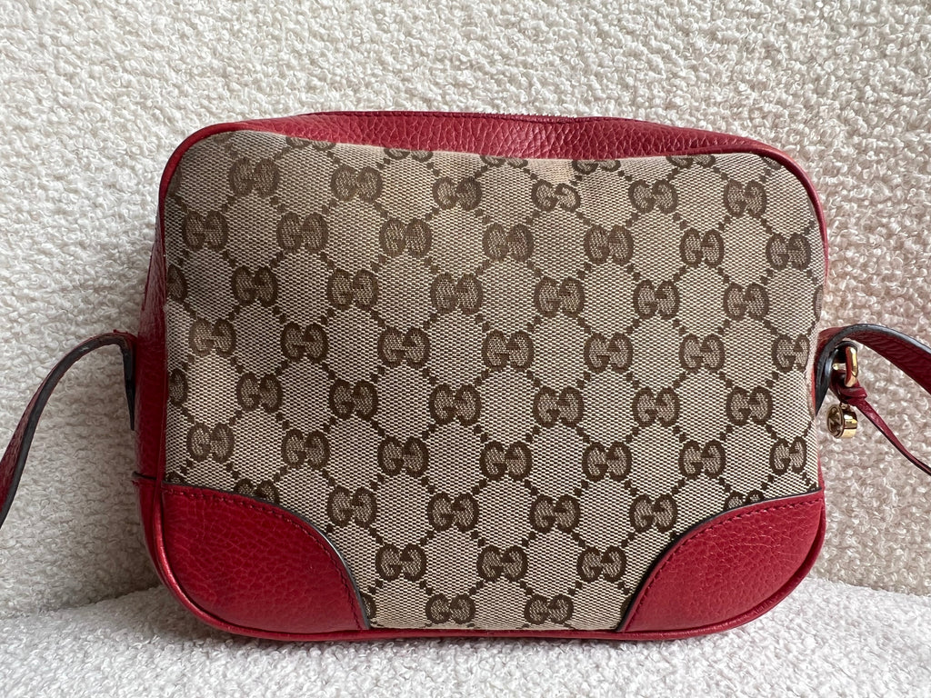 Gucci Bree GG Canvas Red Small Messenger Bag