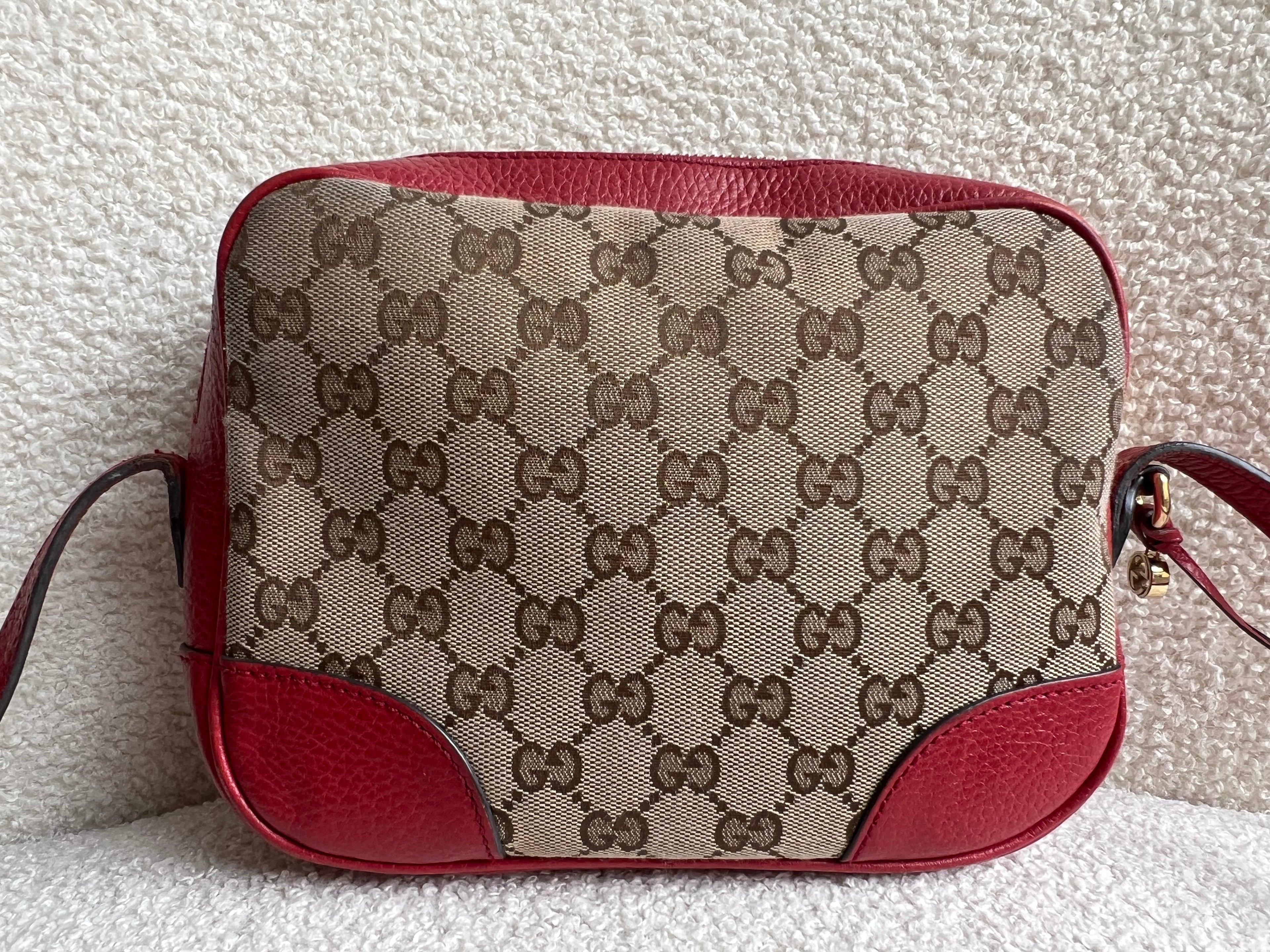 Gucci Bree GG Canvas Red Small Messenger Bag
