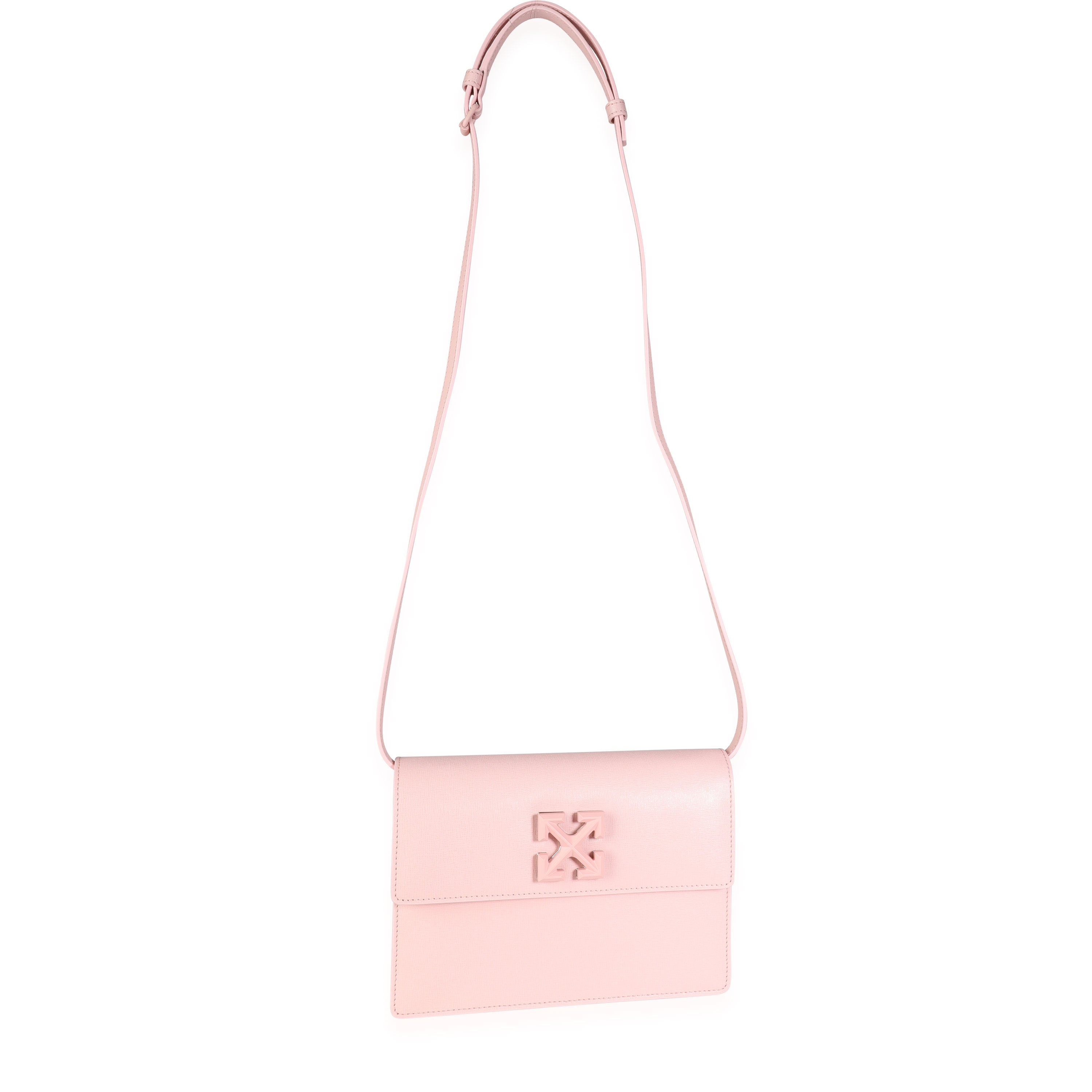 Pink Saffiano Leather Jitney 2.0 Crossbody Bag