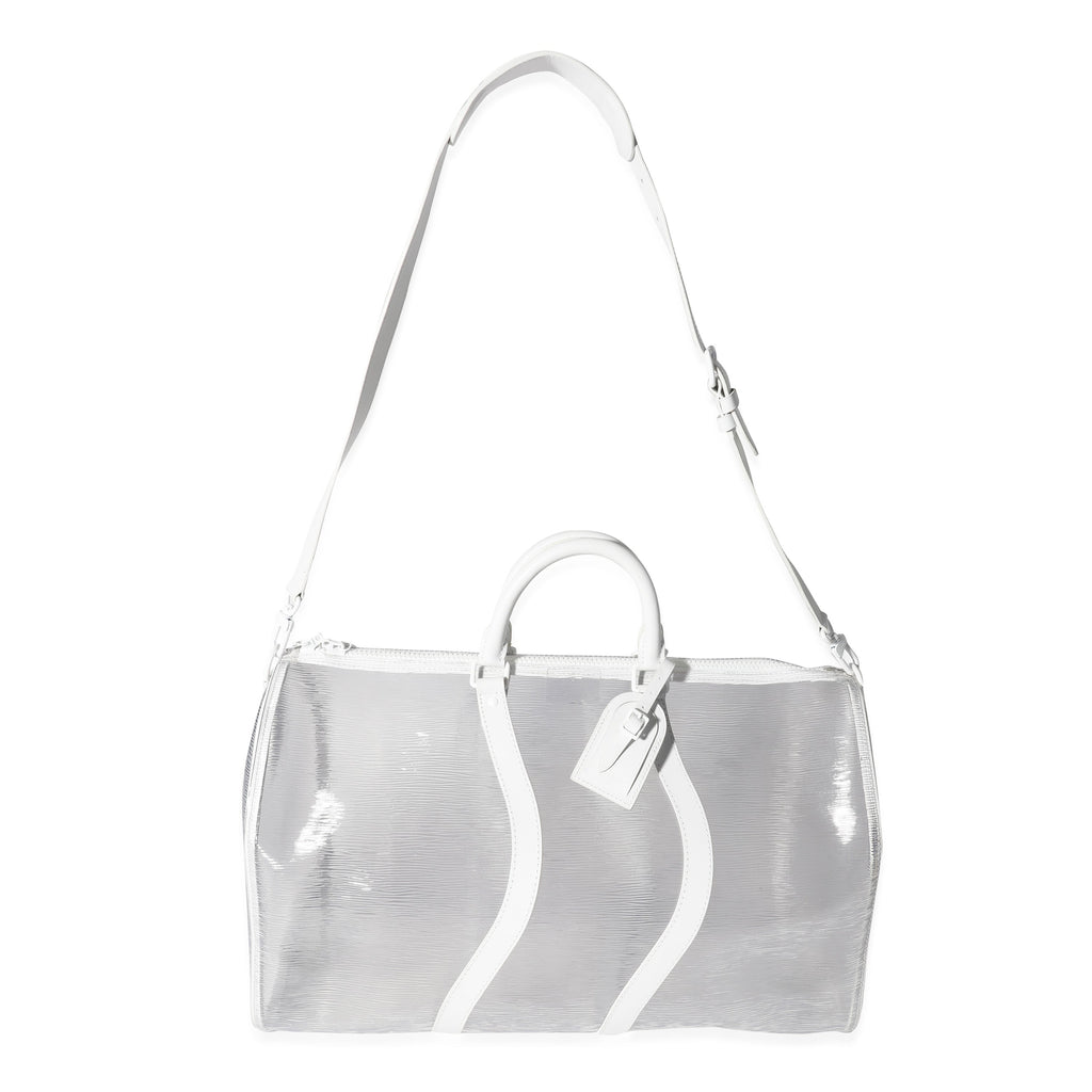 Clear Epi PVC Wavy Keepall Bandoulière 50