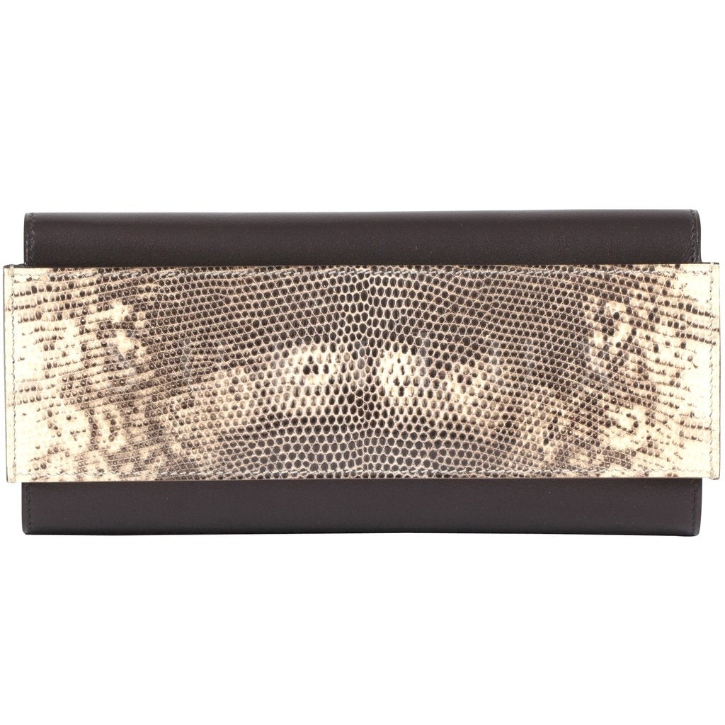 HERMÈS Portefeuille Passant Long Wallet Veau Evergrain