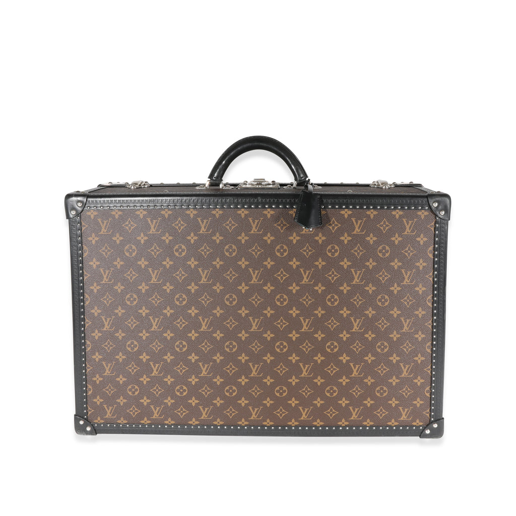 Monogram Macassar & Black Leather Alzer Trunk 60