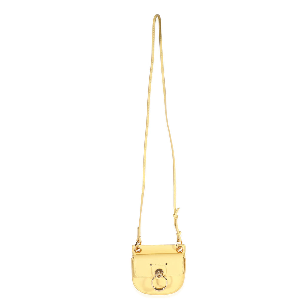 Yellow Leather The Mini Flat Pouch