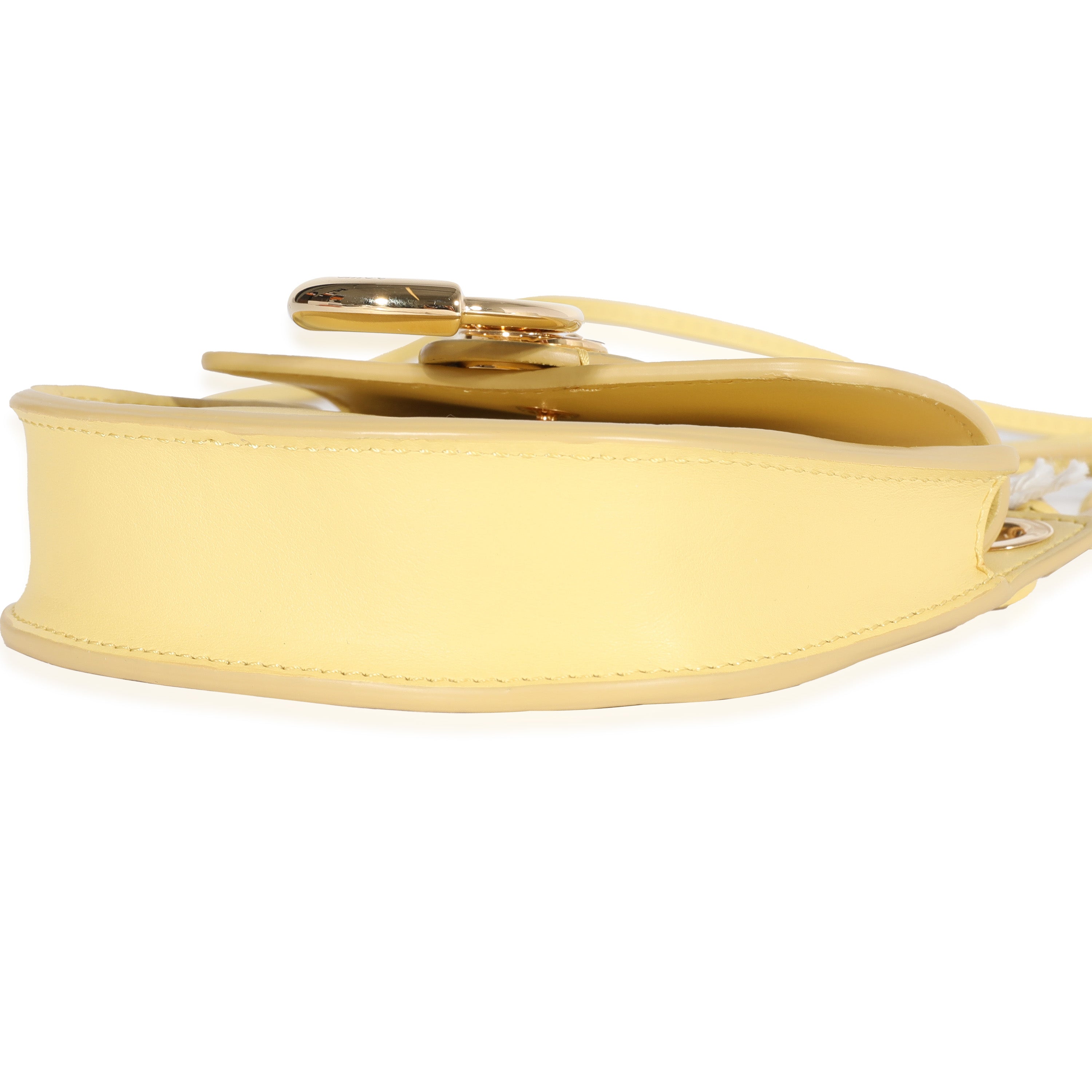 Yellow Leather The Mini Flat Pouch
