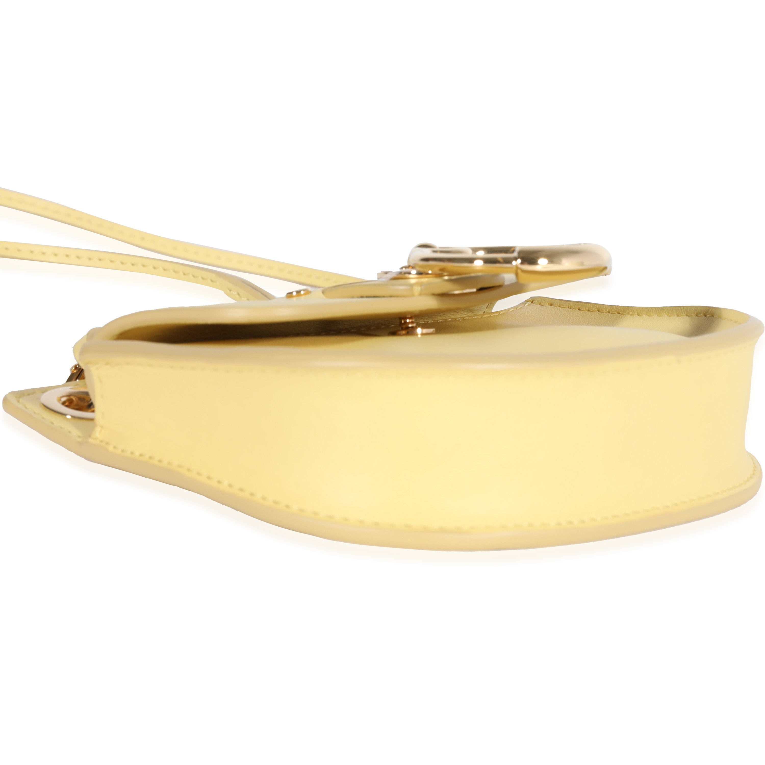 Yellow Leather The Mini Flat Pouch
