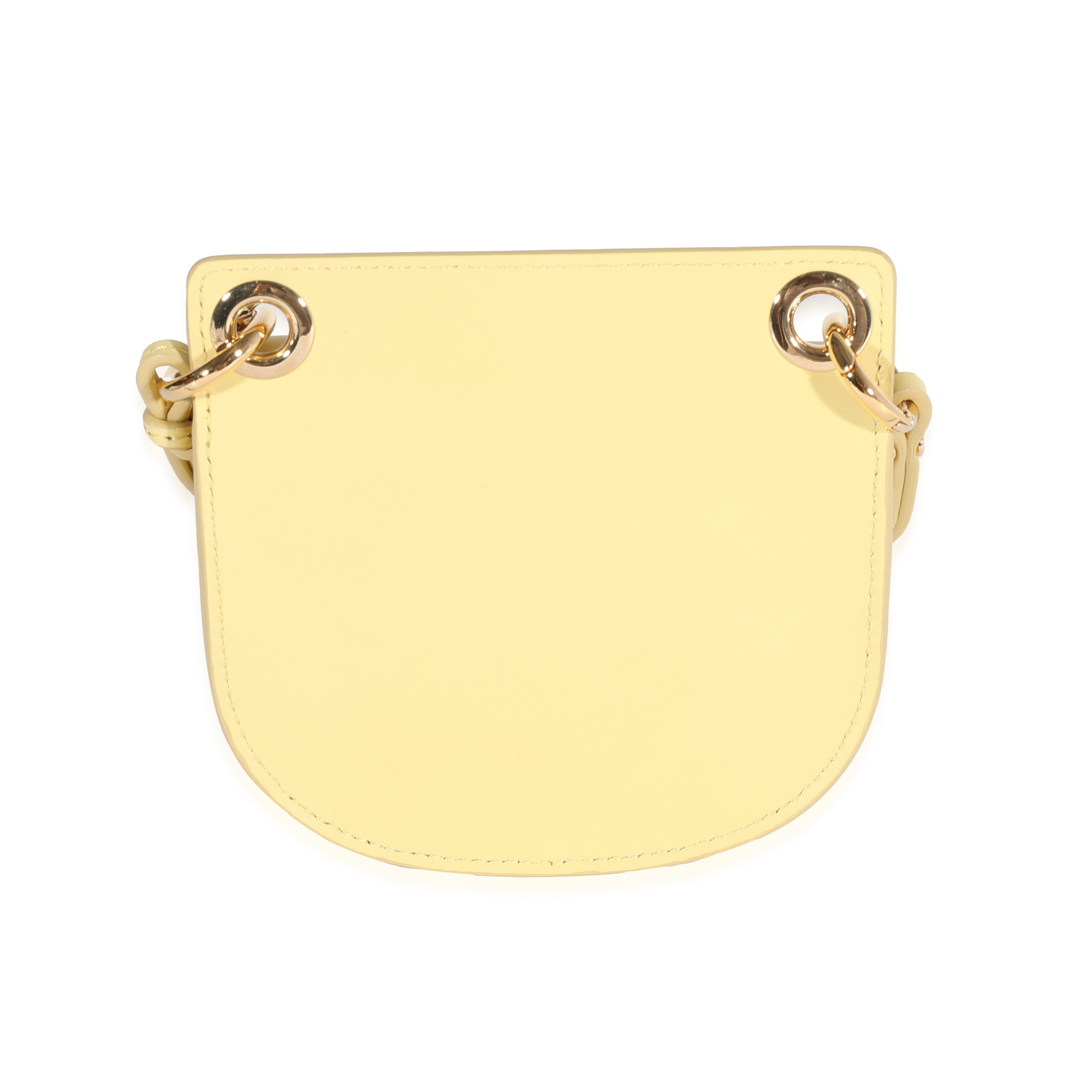 Yellow Leather The Mini Flat Pouch