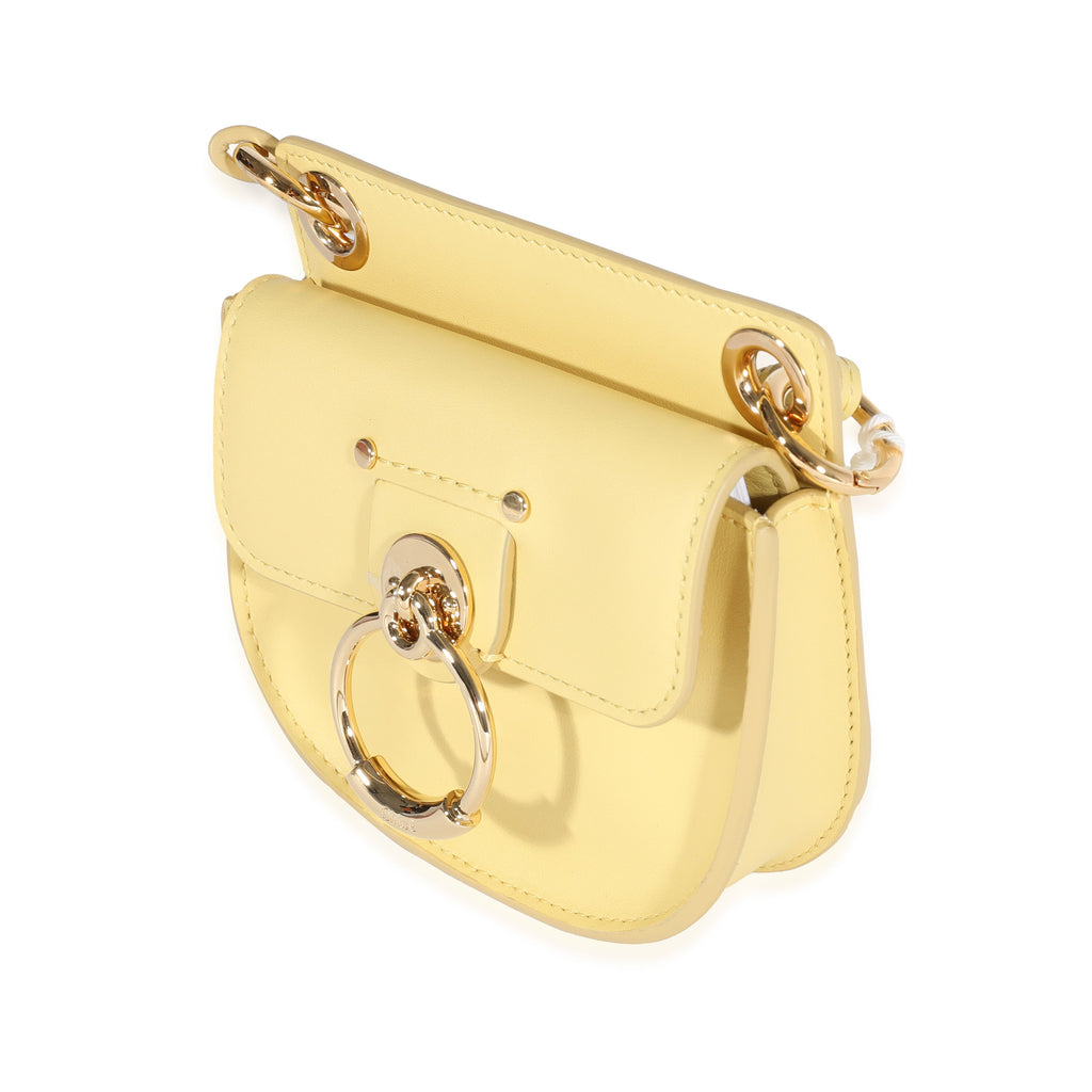 Yellow Leather The Mini Flat Pouch